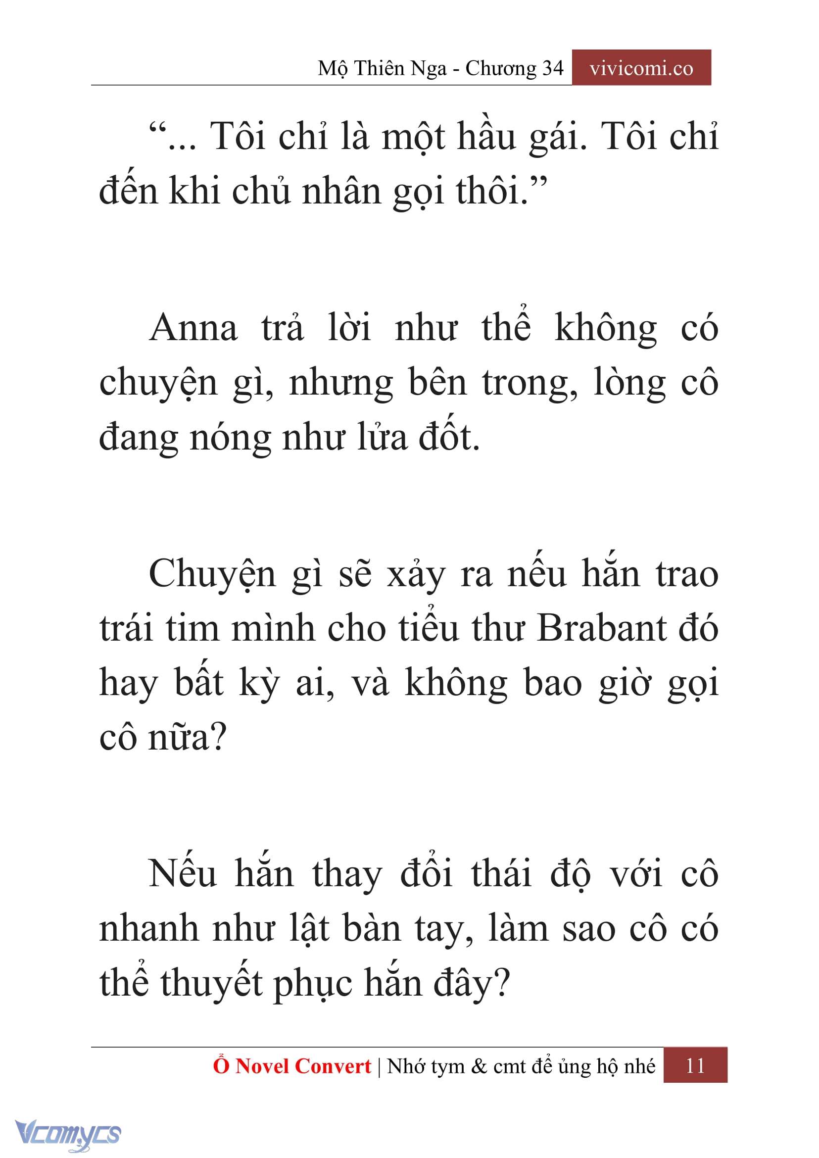 [Novel] Mộ Thiên Nga Chap 34 - Trang 2