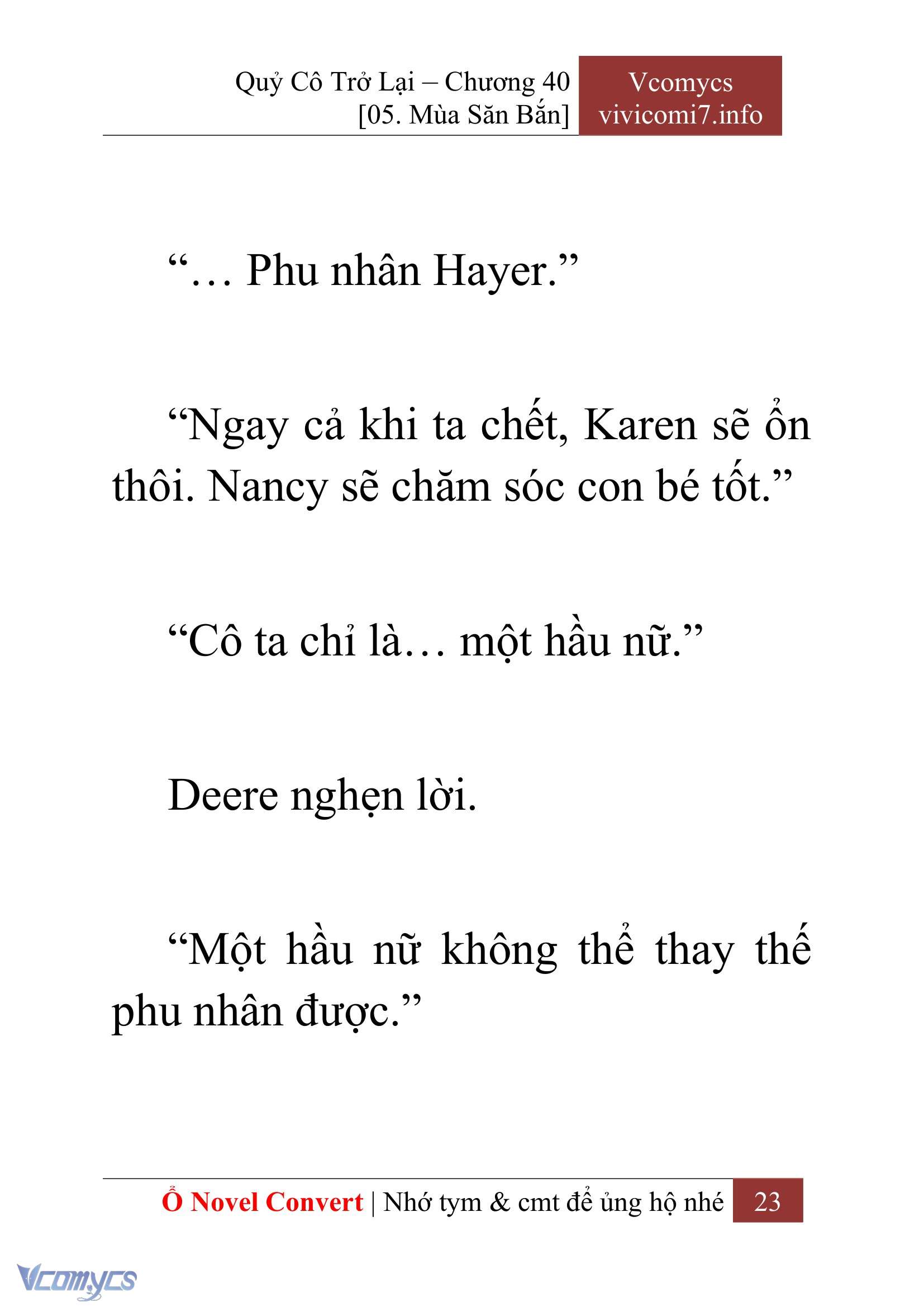 [Novel] Quý Cô Trở Lại Chap 40 - Trang 2