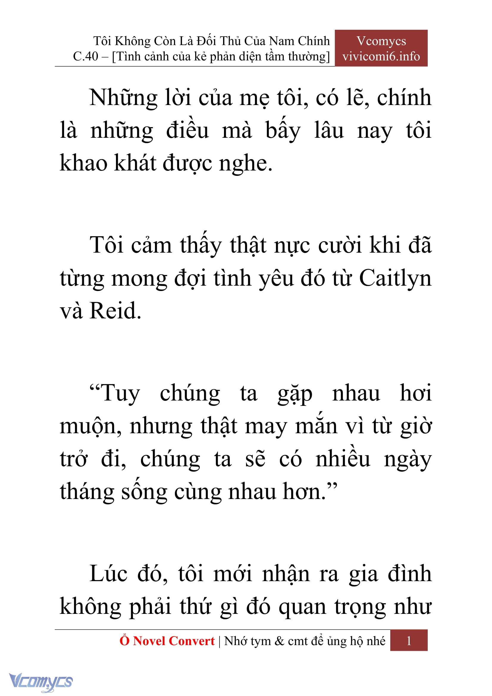 [Novel] Tôi Không Còn Là Đối Thủ Của Nam Chính Chap 40 - Trang 2