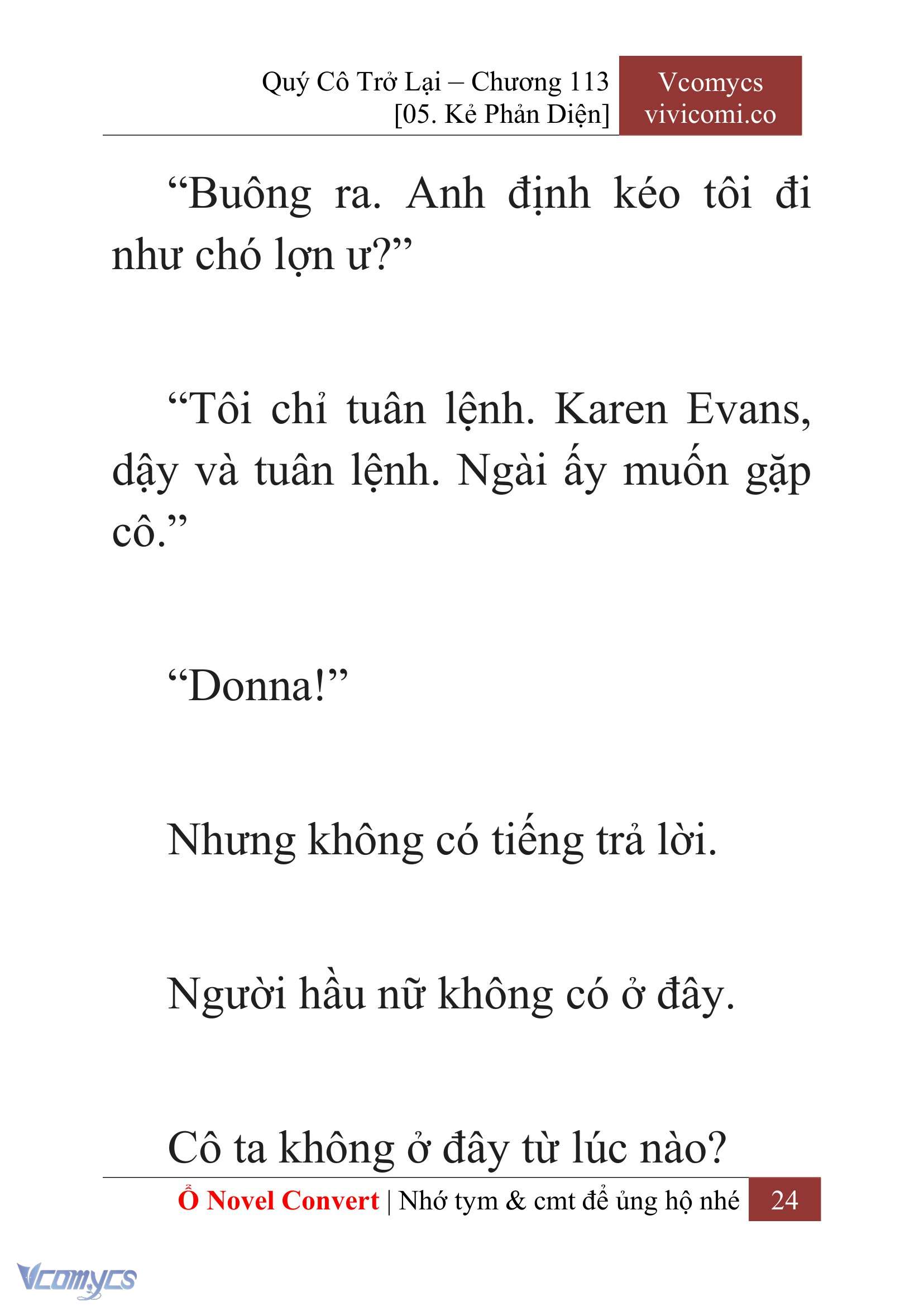 [Novel] Quý Cô Trở Lại Chap 113 - Trang 2