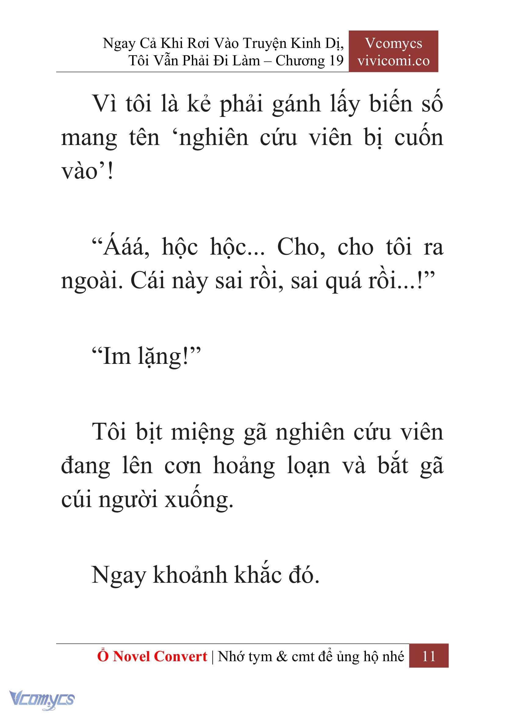 [Novel] Ngay Cả Khi Rơi Vào Truyện Kinh Dị, Tôi Vẫn Phải Đi Làm Chap 19 - Trang 2