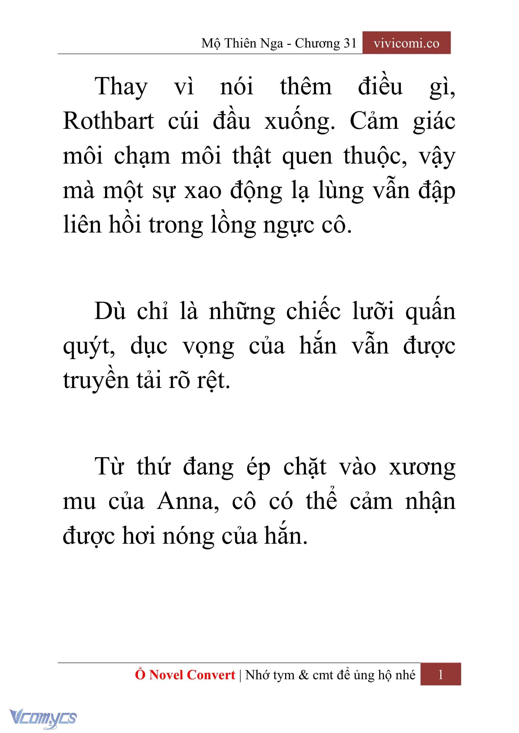 [Novel] Mộ Thiên Nga Chap 31 - Trang 2
