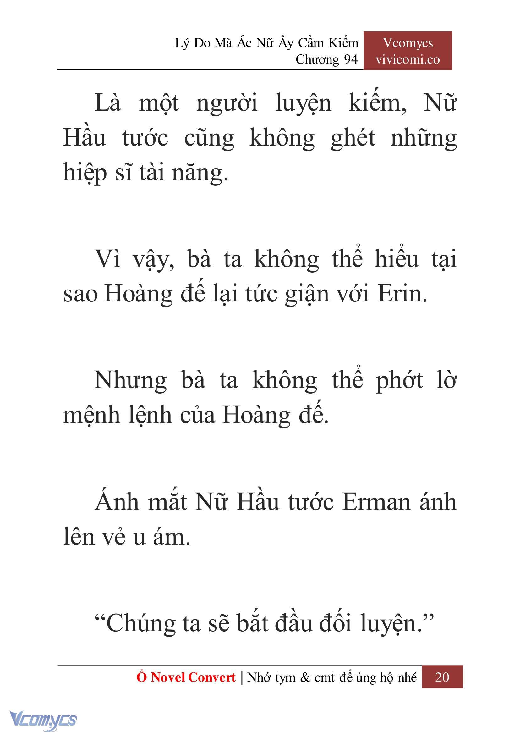 [Novel] Lý Do Mà Ác Nữ Ấy Cầm Kiếm Chap 94 - Trang 2