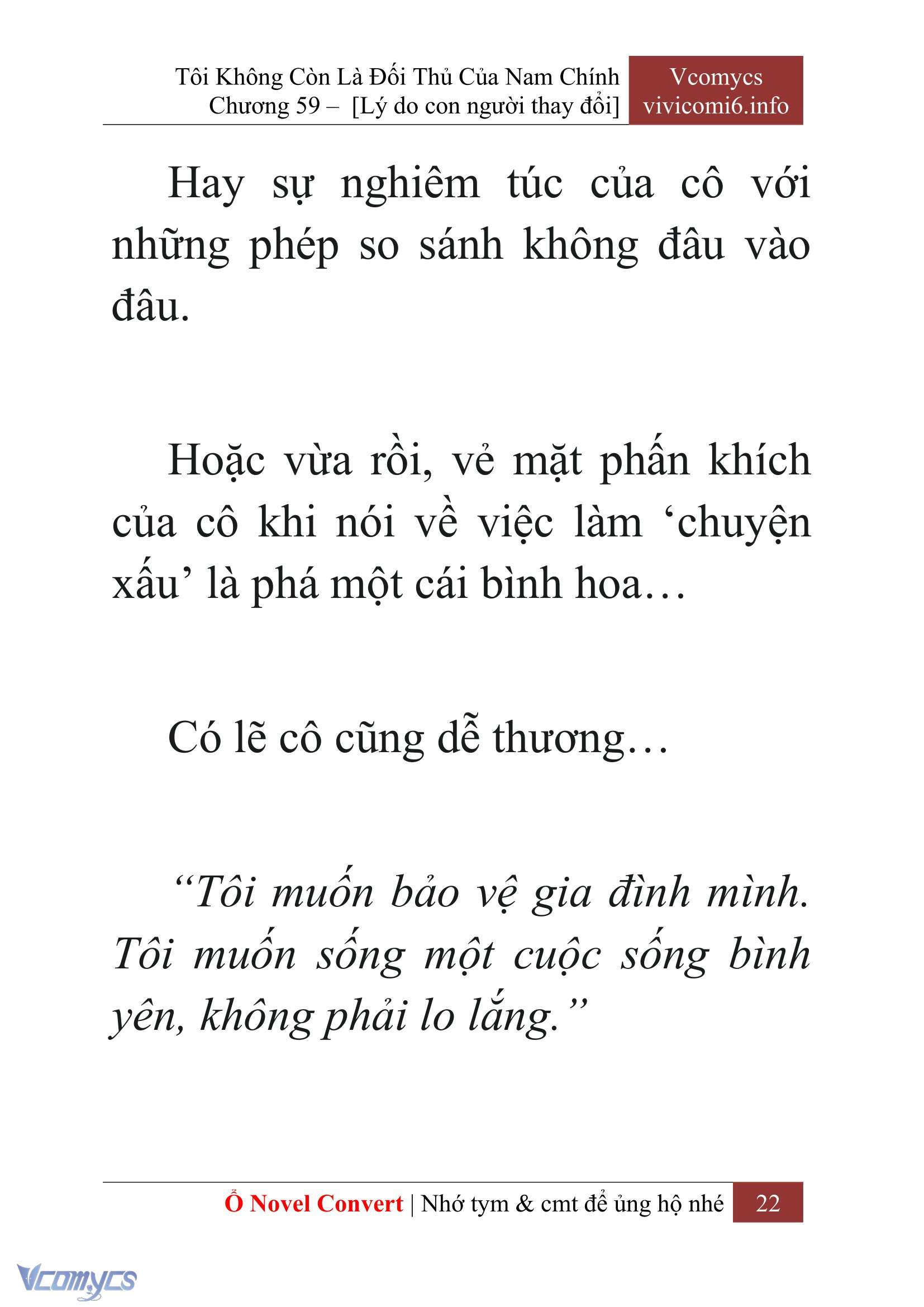 [Novel] Tôi Không Còn Là Đối Thủ Của Nam Chính Chap 59 - Trang 2