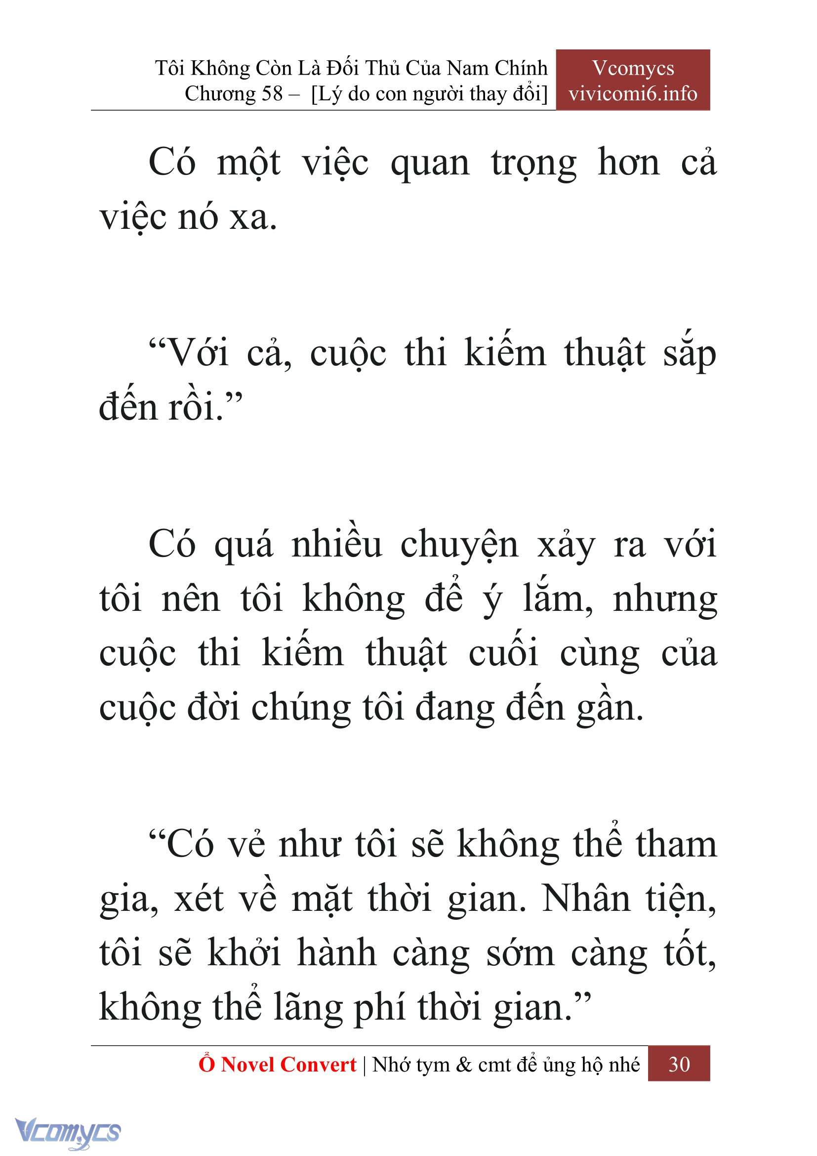 [Novel] Tôi Không Còn Là Đối Thủ Của Nam Chính Chap 58 - Trang 2