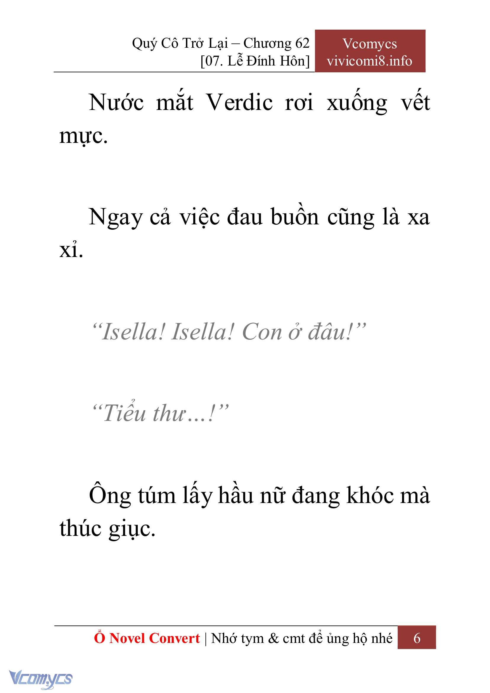 [Novel] Quý Cô Trở Lại Chap 62 - Trang 2