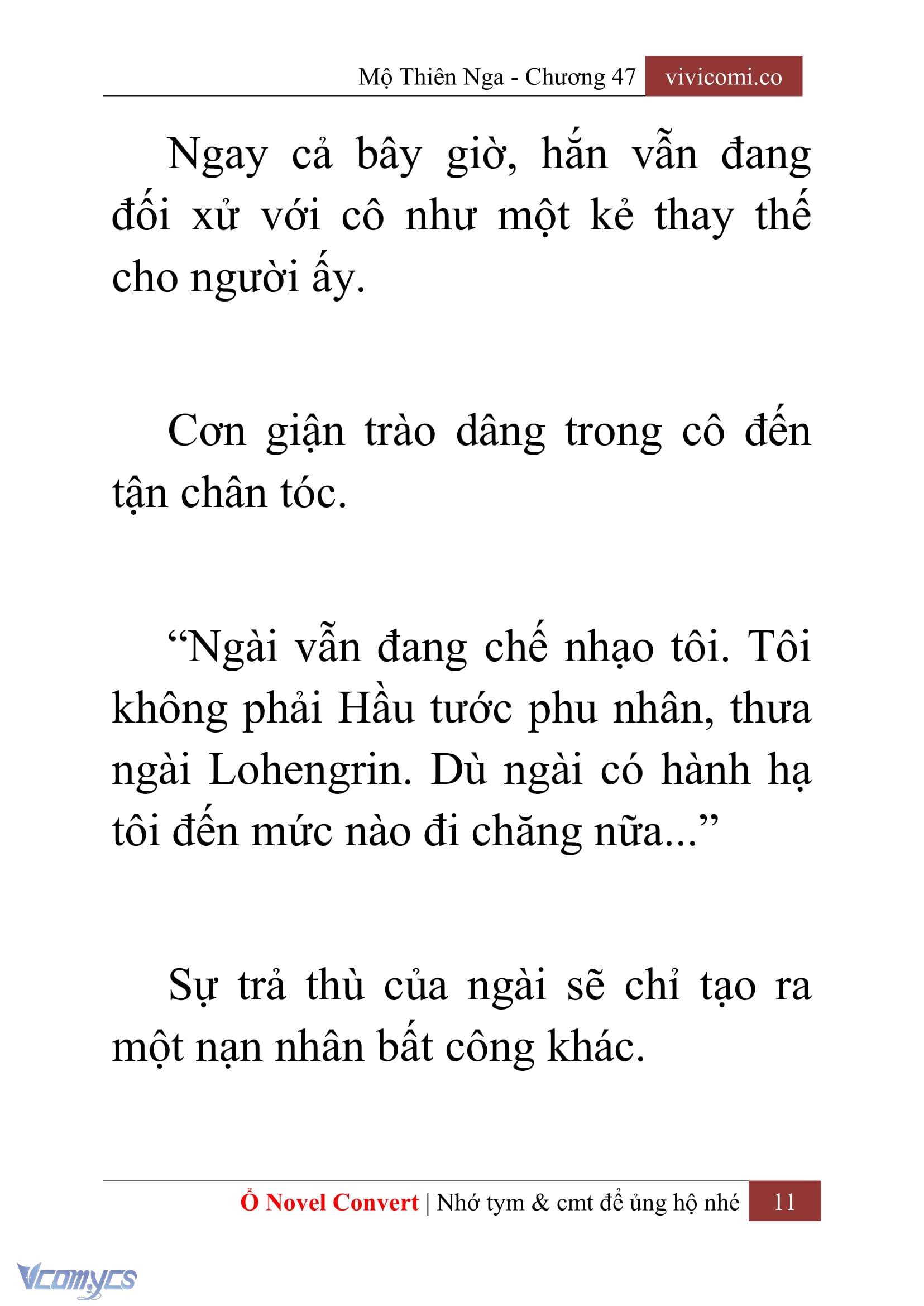 [Novel] Mộ Thiên Nga Chap 47 - Trang 2