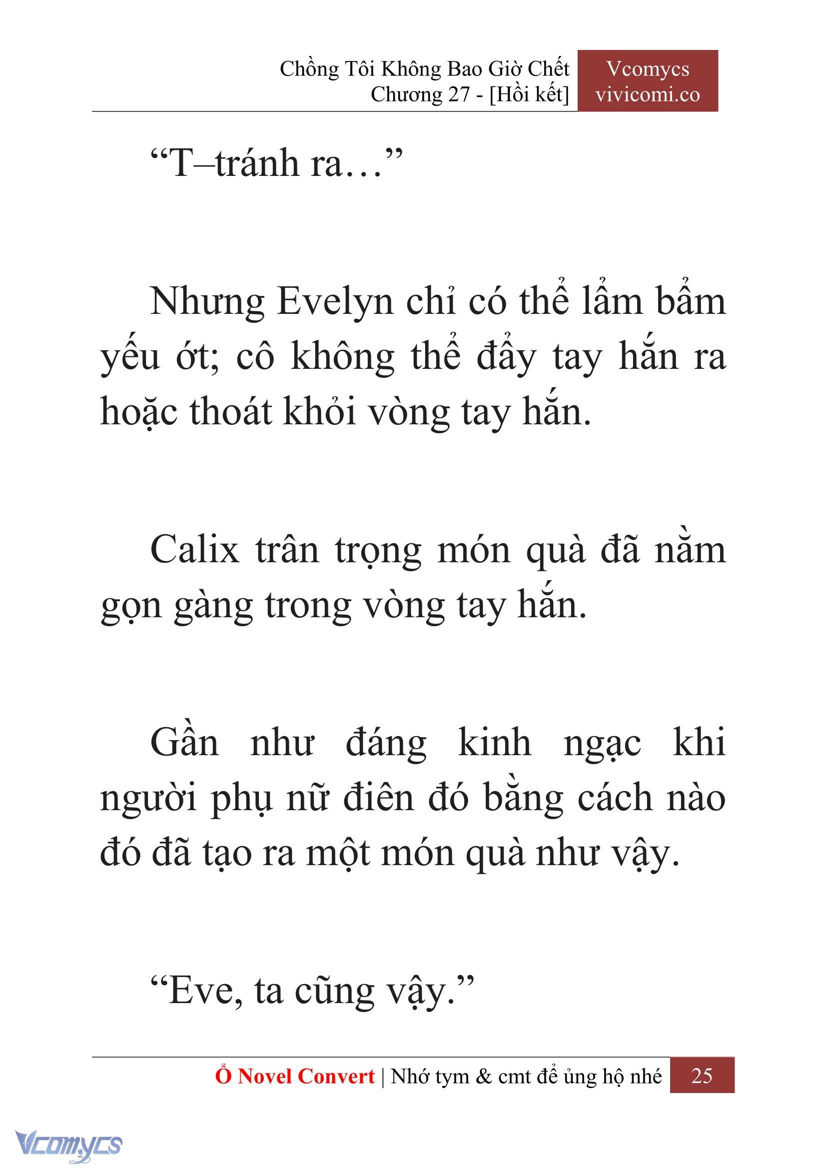 [Novel] Chồng Tôi Không Bao Giờ Chết Chap 27 - Trang 2