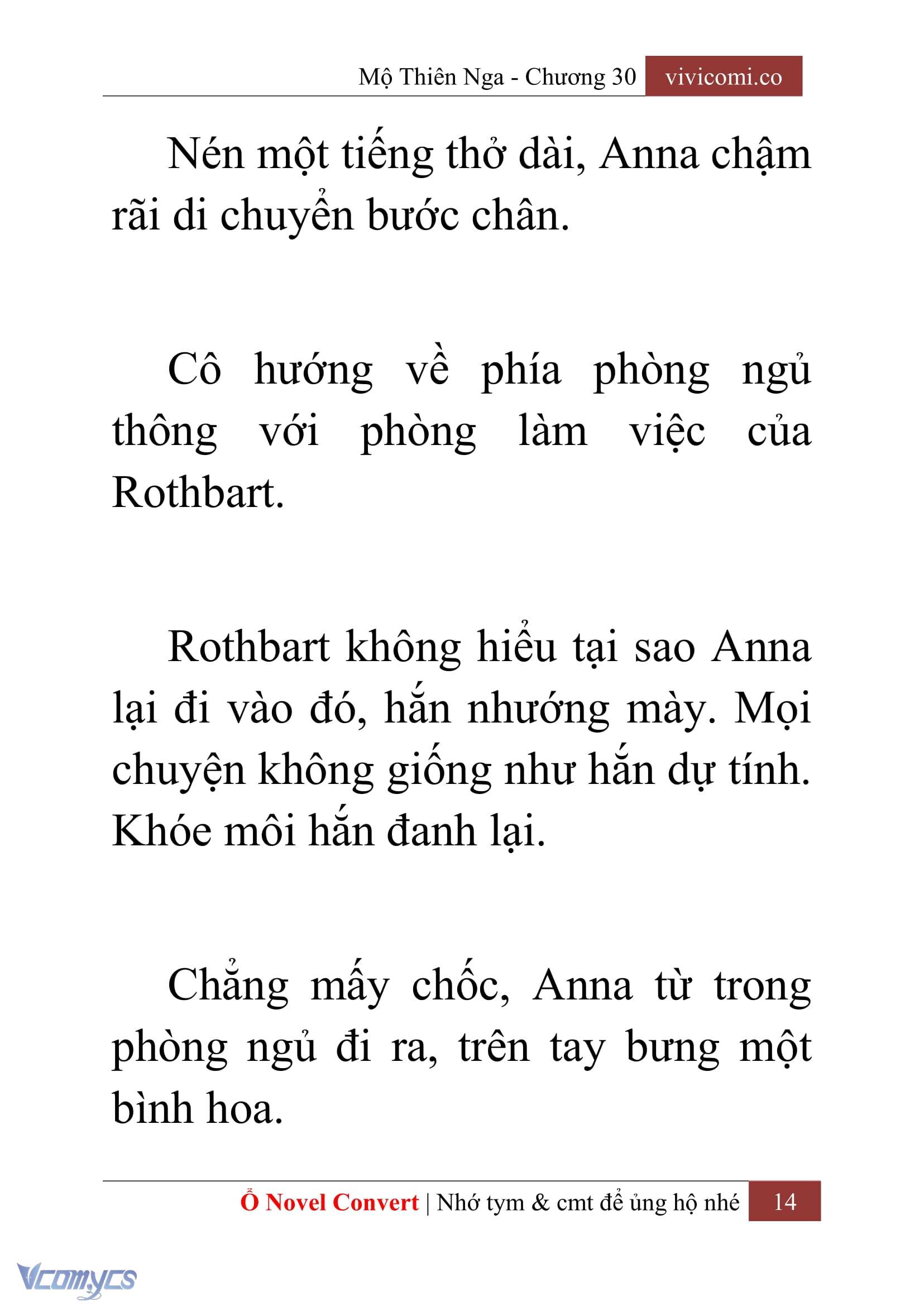 [Novel] Mộ Thiên Nga Chap 30 - Trang 2
