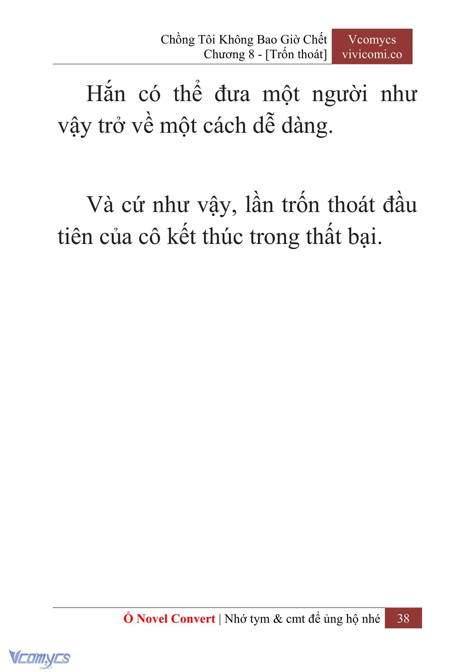 [Novel] Chồng Tôi Không Bao Giờ Chết Chap 8 - Trang 2