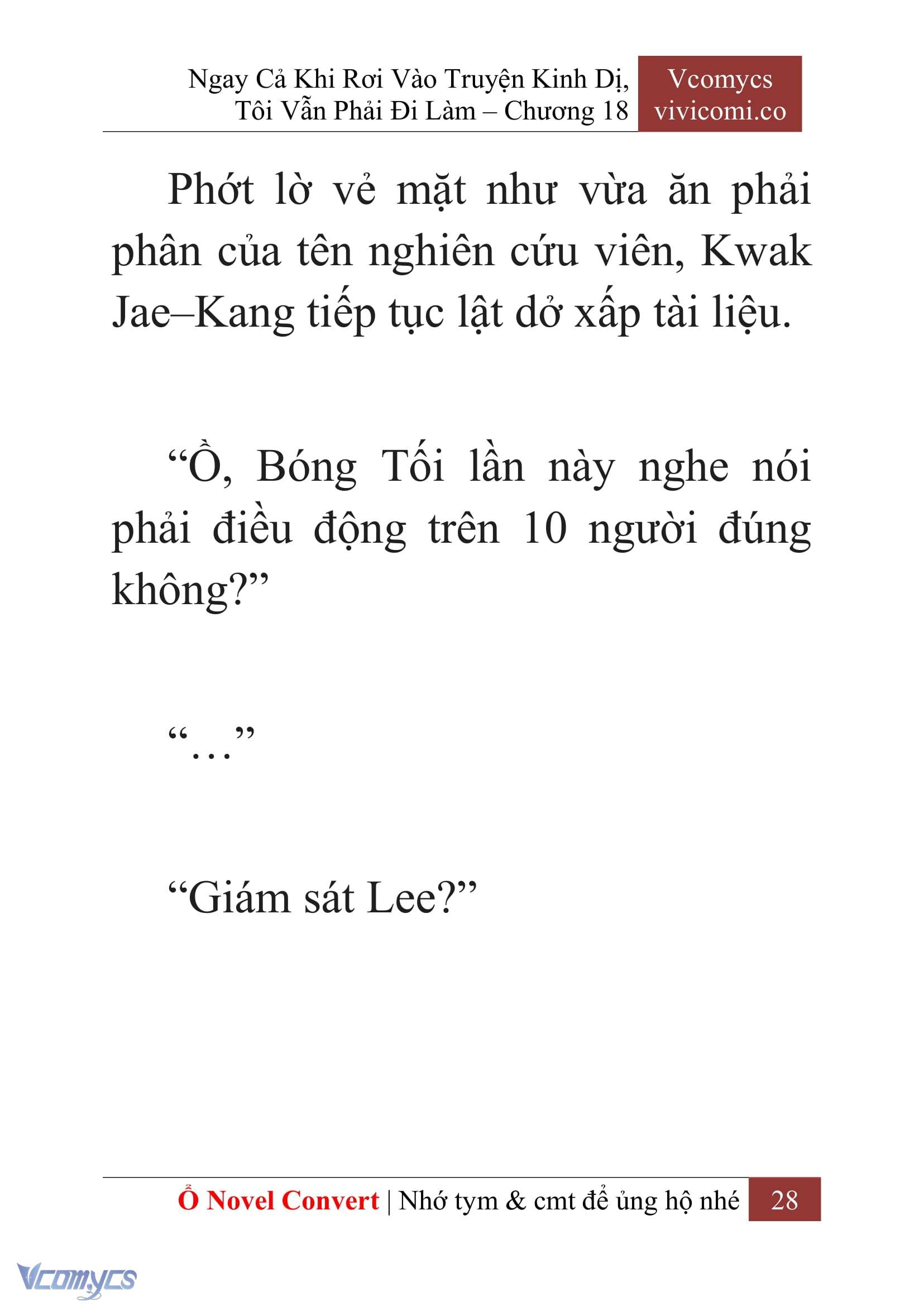[Novel] Ngay Cả Khi Rơi Vào Truyện Kinh Dị, Tôi Vẫn Phải Đi Làm Chap 18 - Trang 2