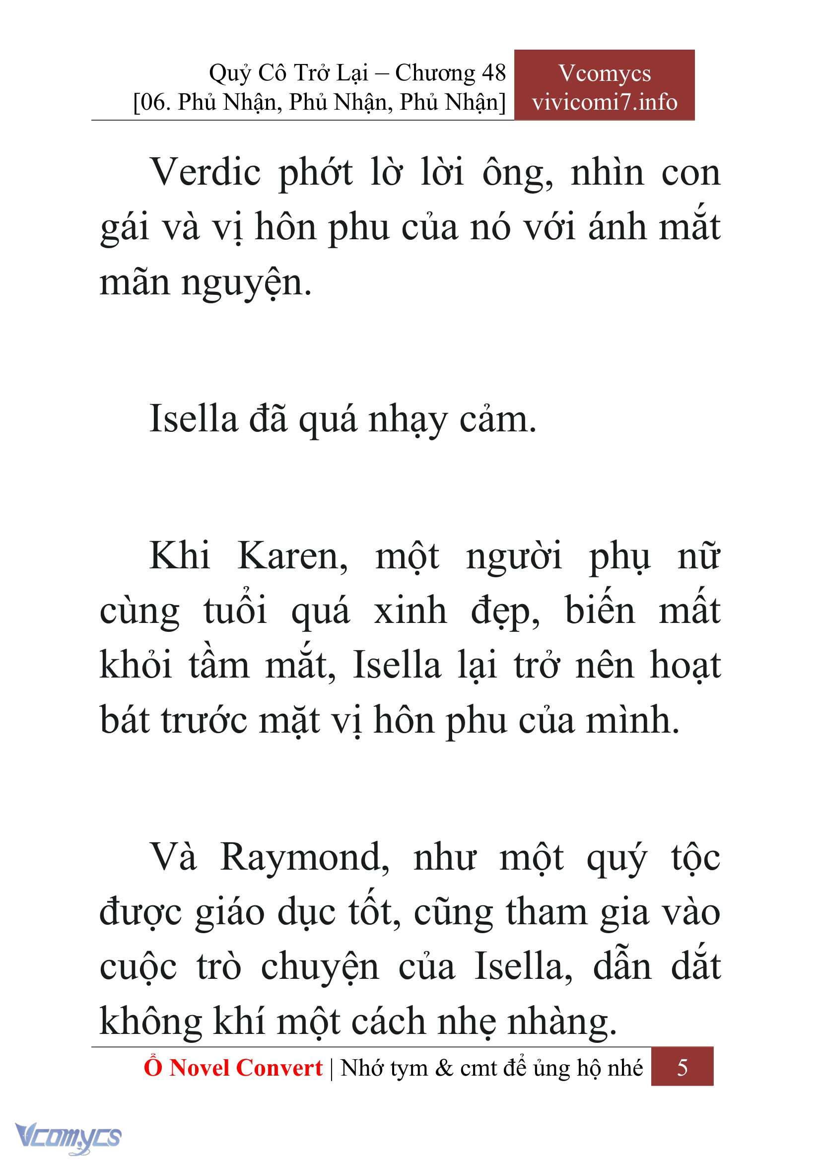 [Novel] Quý Cô Trở Lại Chap 48 - Next Chap 49