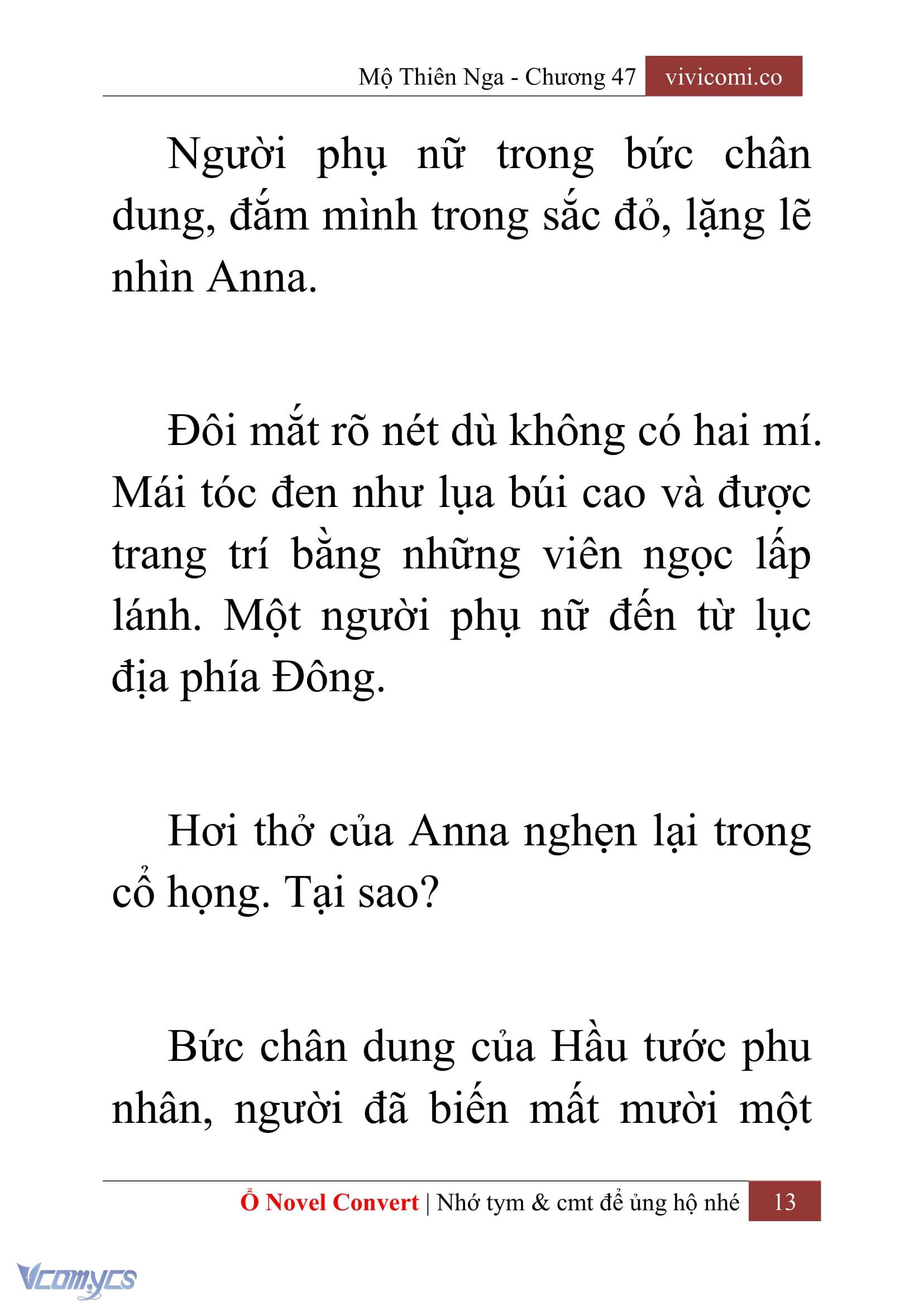 [Novel] Mộ Thiên Nga Chap 47 - Trang 2