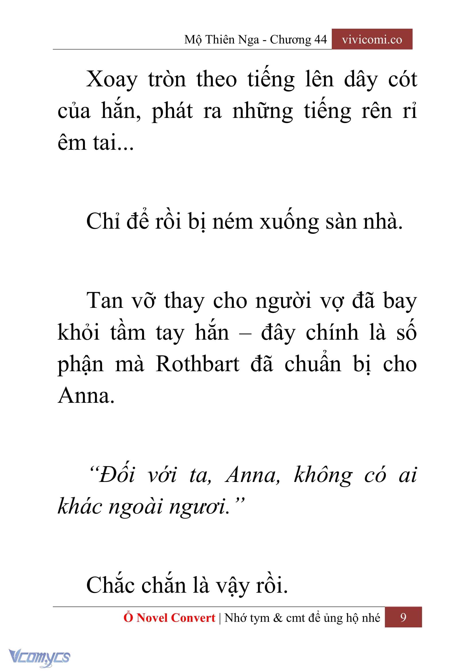 [Novel] Mộ Thiên Nga Chap 44 - Trang 2