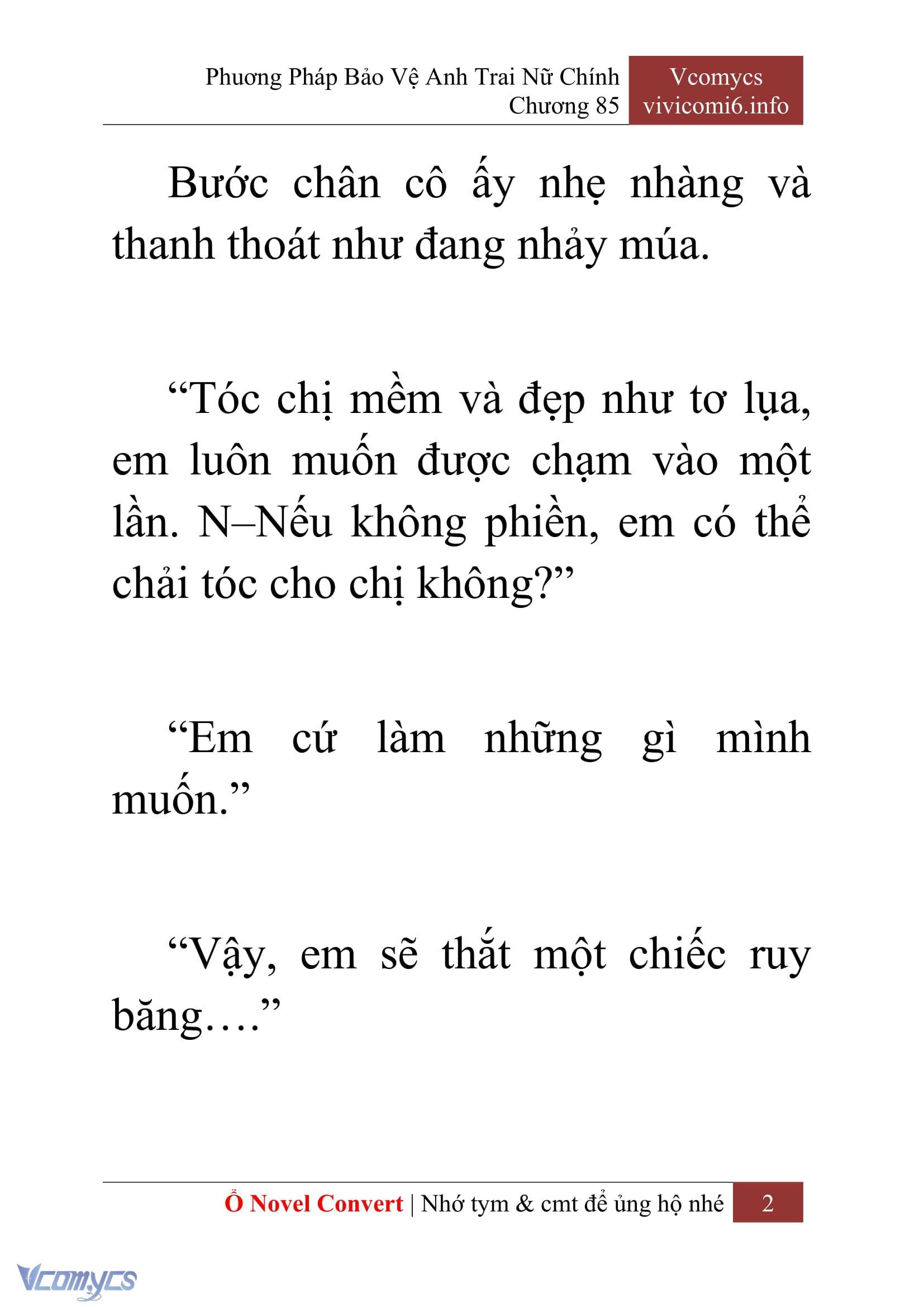 [Novel] Phương Pháp Bảo Vệ Anh Trai Nữ Chính Chap 85 - Trang 2