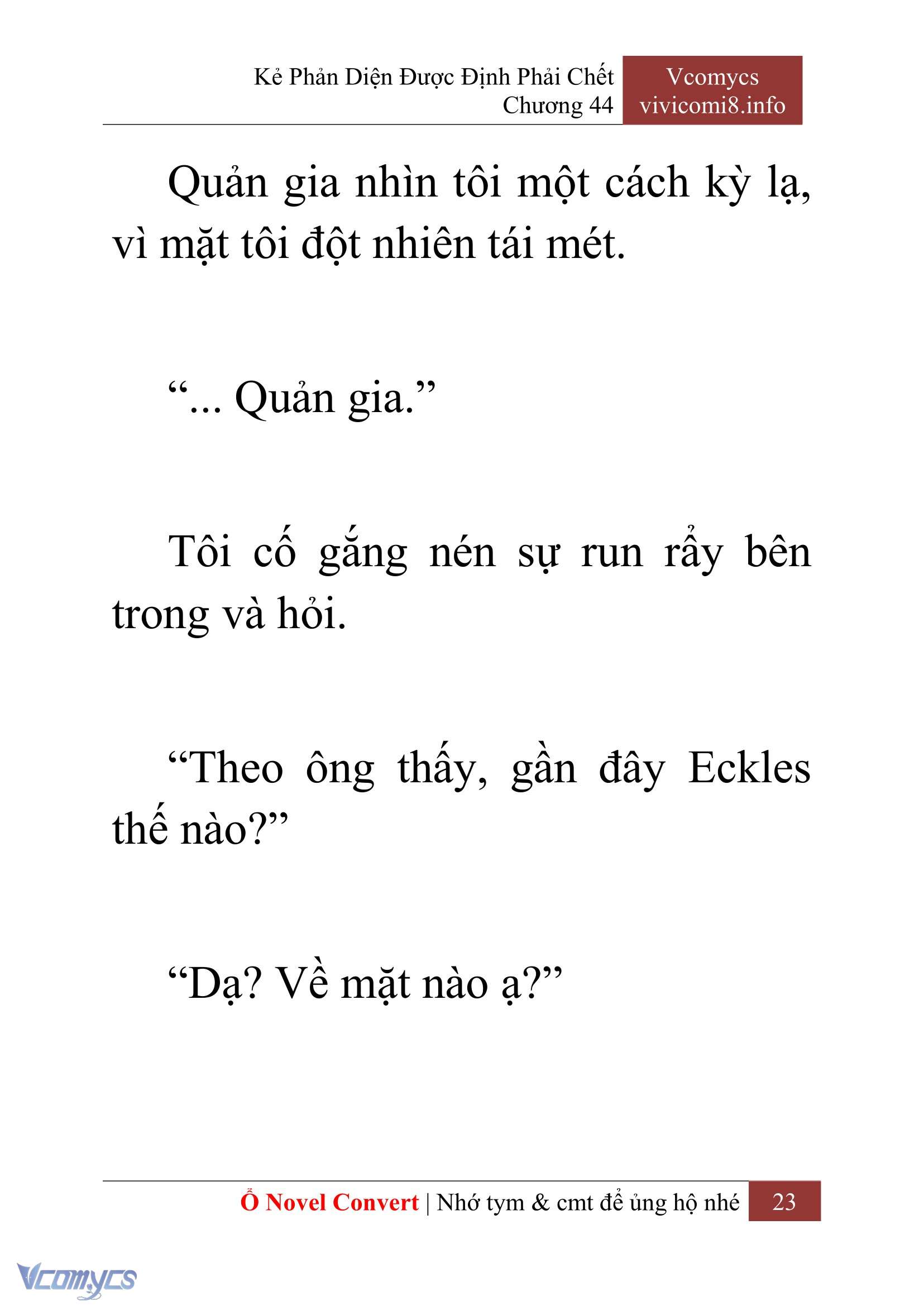 [Novel] Kẻ Phản Diện Được Định Phải Chết Chap 44 - Next Chap 45