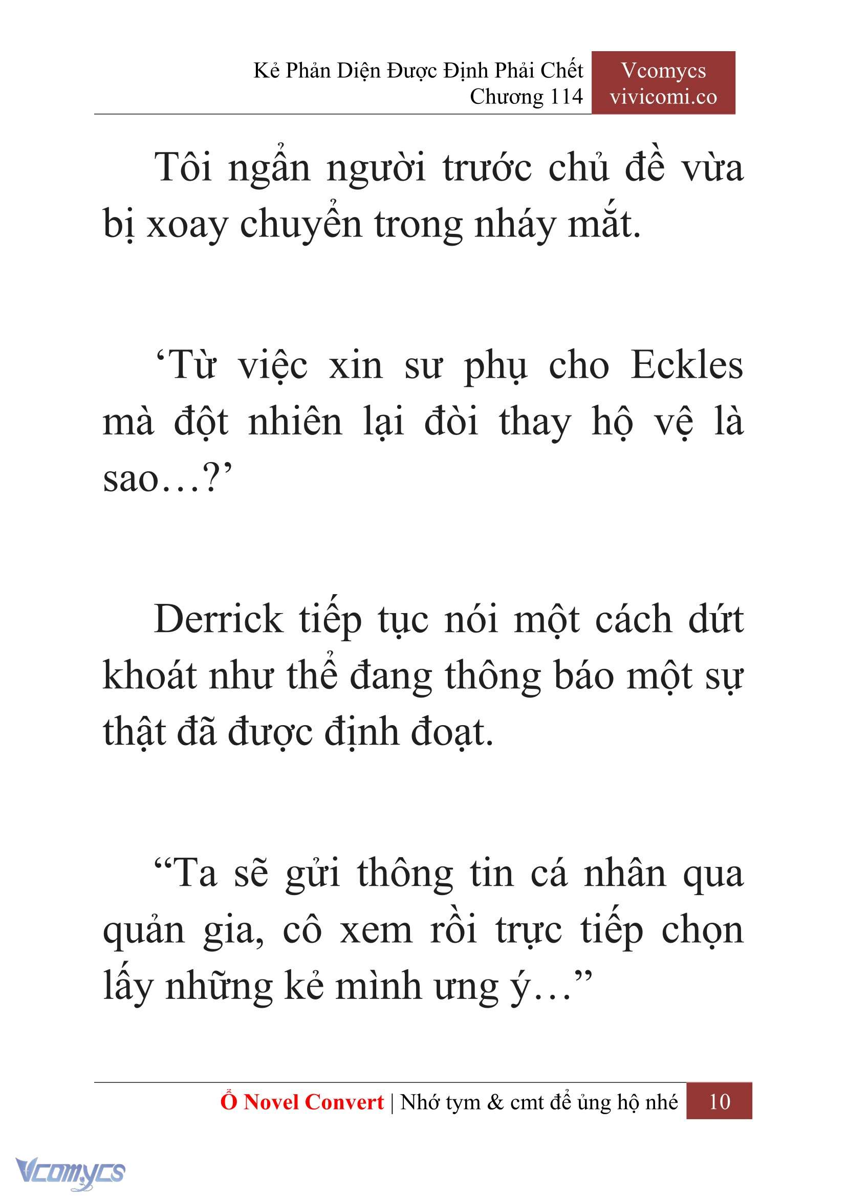 [Novel] Kẻ Phản Diện Được Định Phải Chết Chap 114 - Next Chap 115