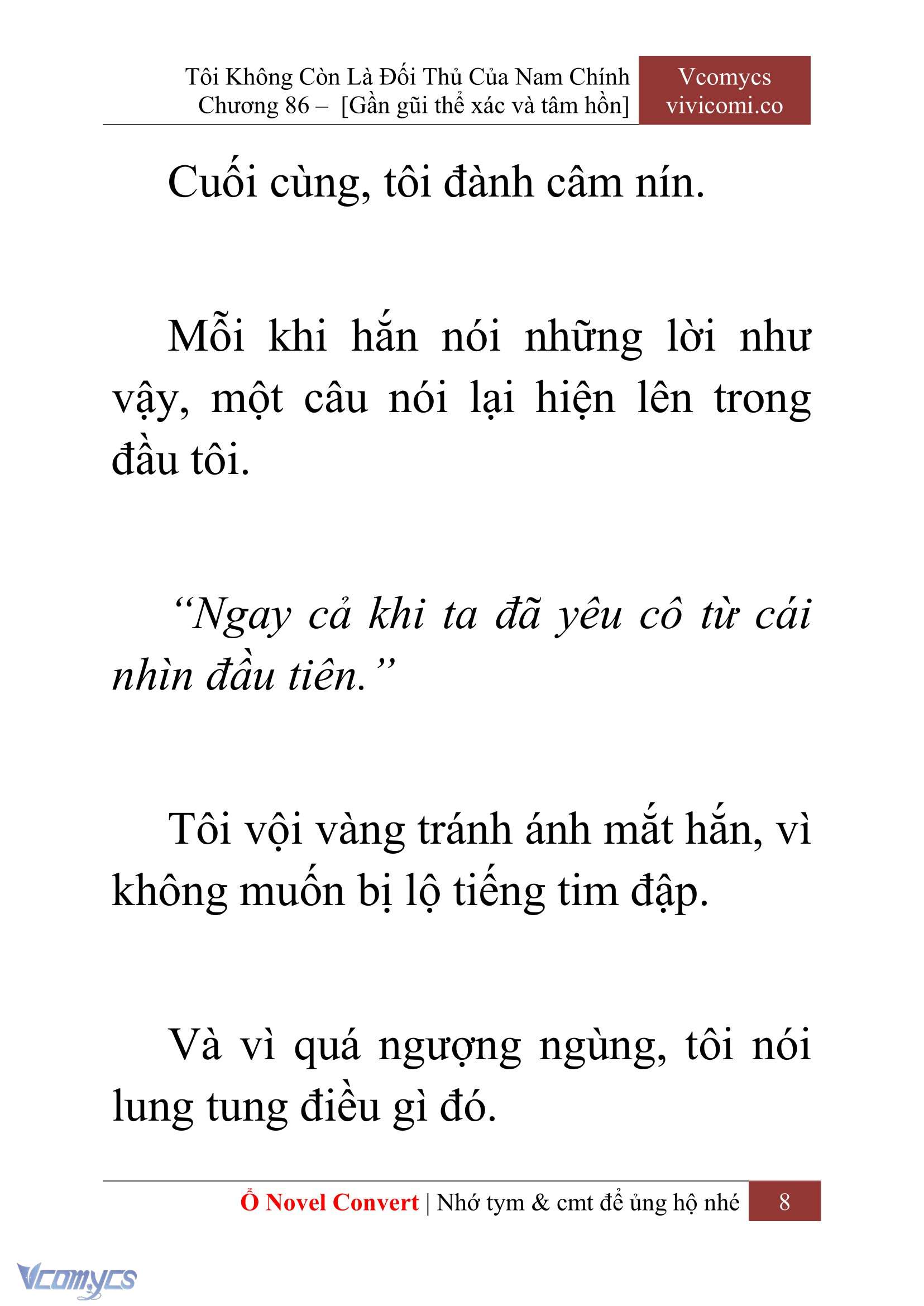 [Novel] Tôi Không Còn Là Đối Thủ Của Nam Chính Chap 86 - Trang 2