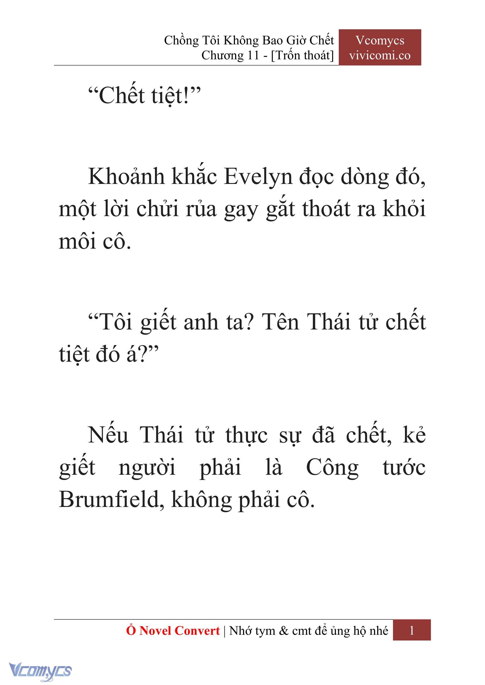 [Novel] Chồng Tôi Không Bao Giờ Chết Chap 11 - Trang 2