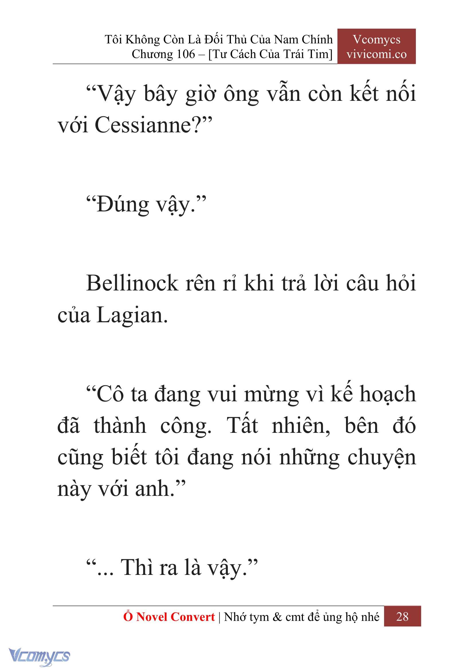 [Novel] Tôi Không Còn Là Đối Thủ Của Nam Chính Chap 106 - Trang 2