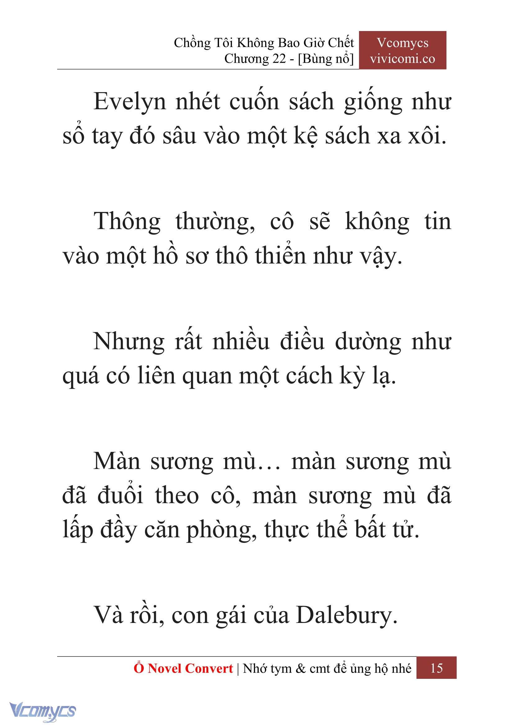 [Novel] Chồng Tôi Không Bao Giờ Chết Chap 22 - Trang 2