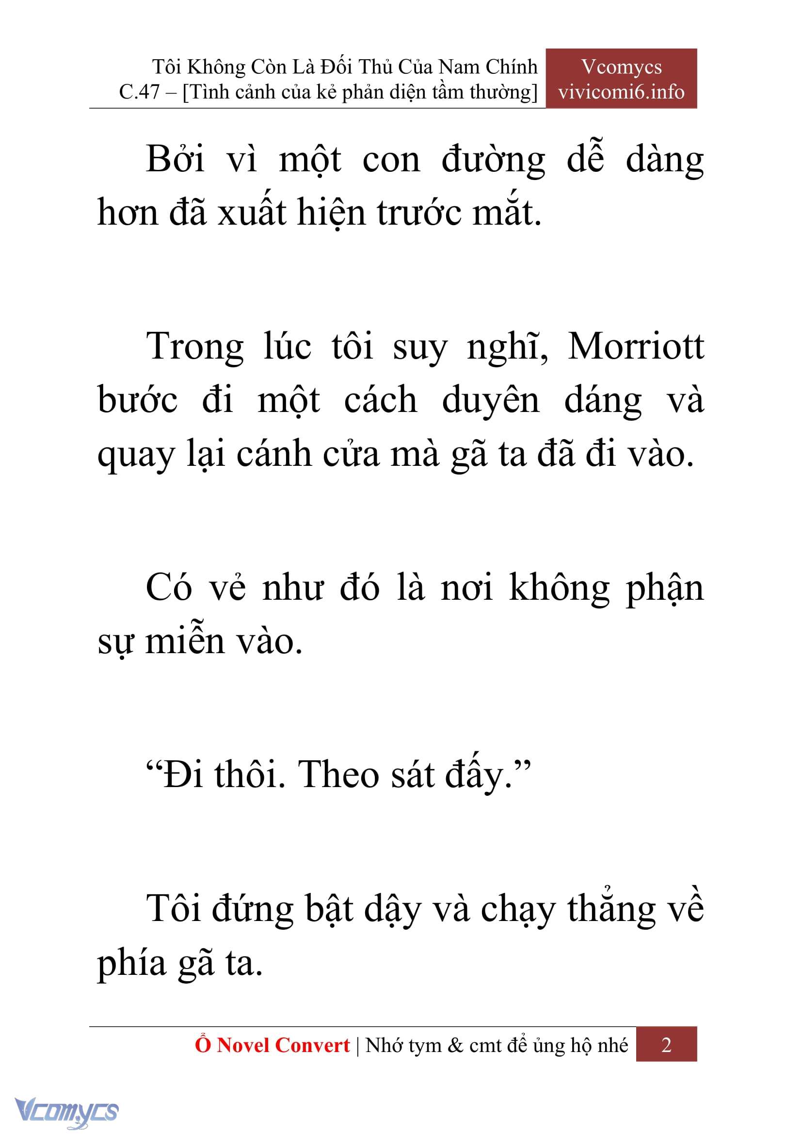 [Novel] Tôi Không Còn Là Đối Thủ Của Nam Chính Chap 47 - Trang 2