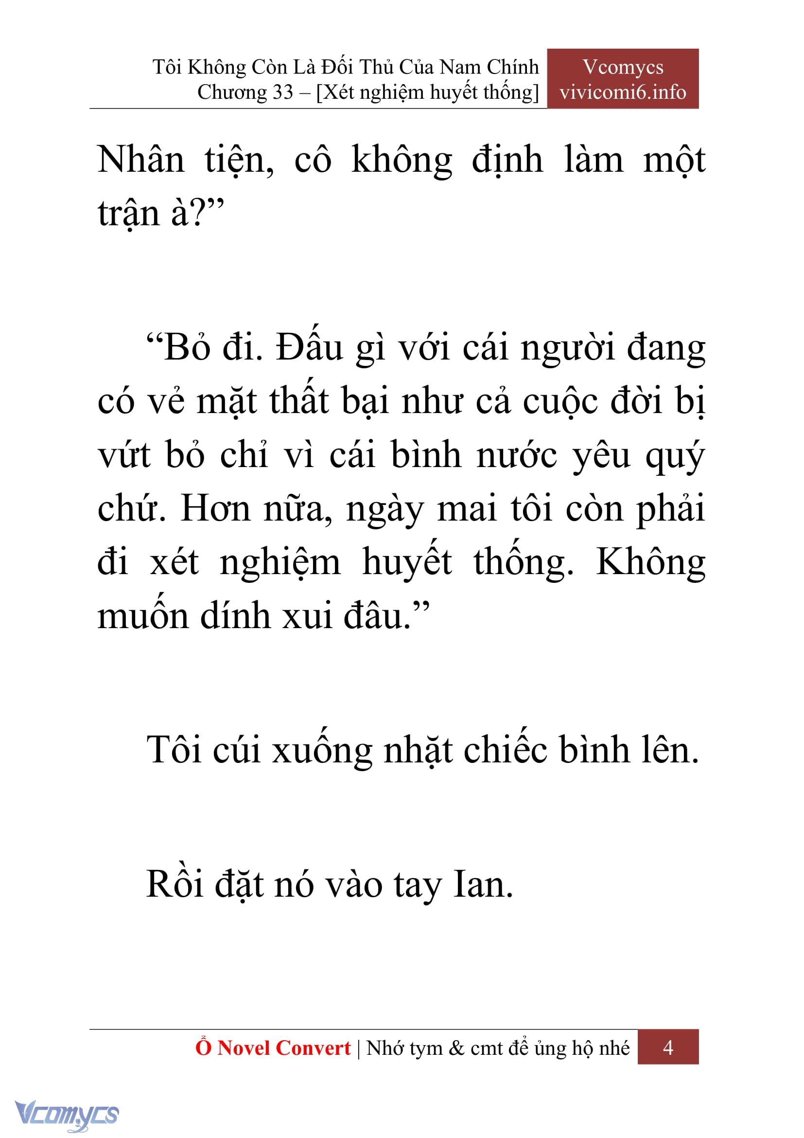[Novel] Tôi Không Còn Là Đối Thủ Của Nam Chính Chap 33 - Trang 2