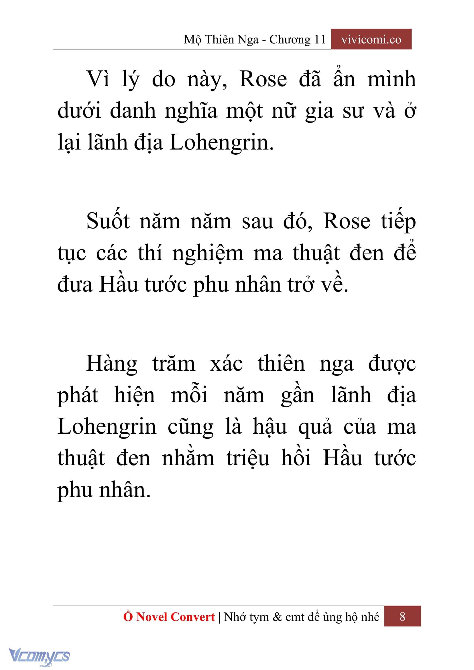 [Novel] Mộ Thiên Nga Chap 11 - Trang 2