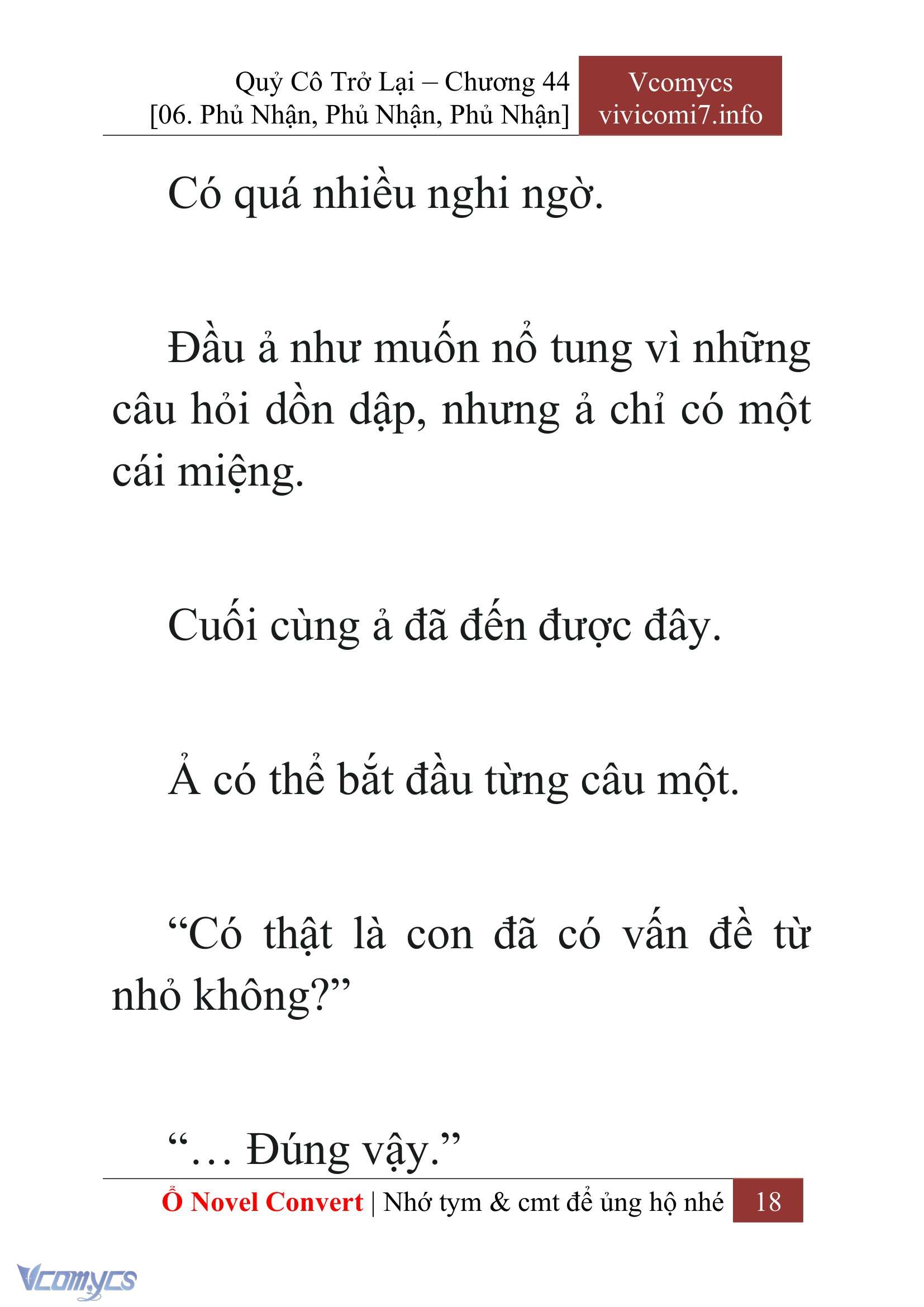 [Novel] Quý Cô Trở Lại Chap 44 - Trang 2