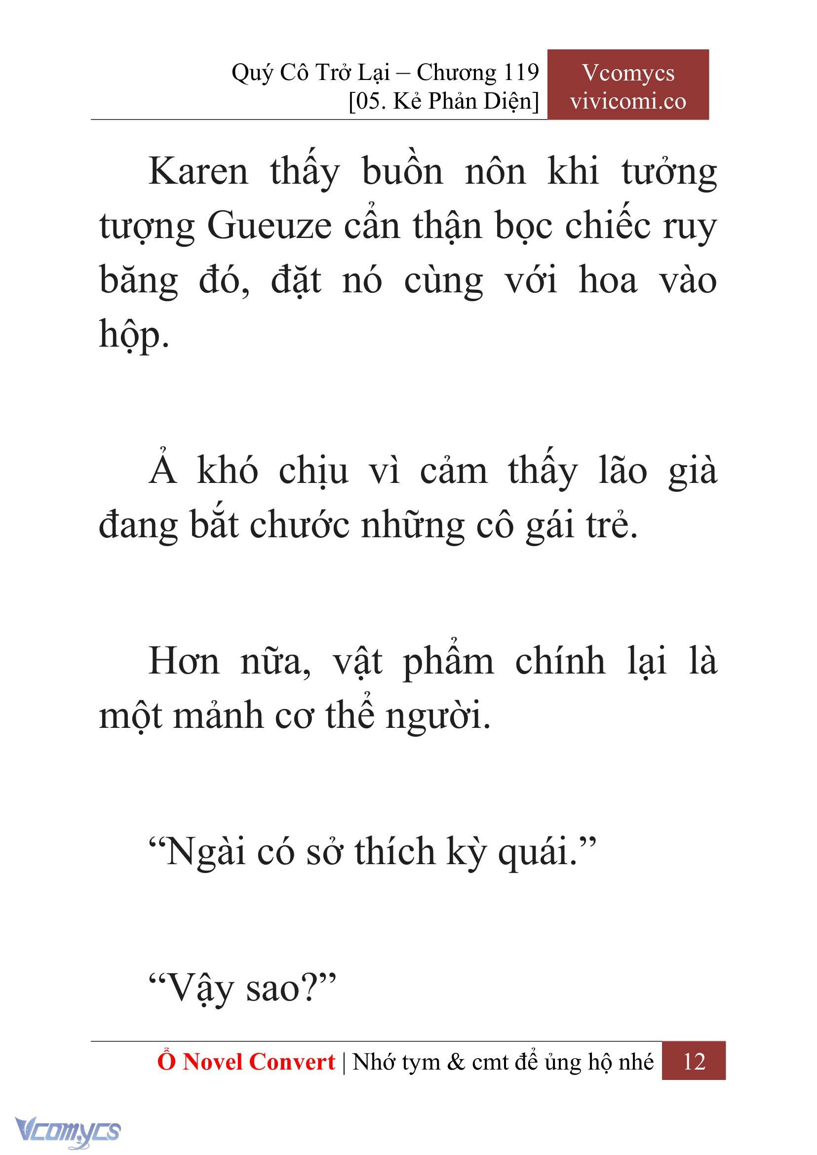 [Novel] Quý Cô Trở Lại Chap 119 - Trang 2
