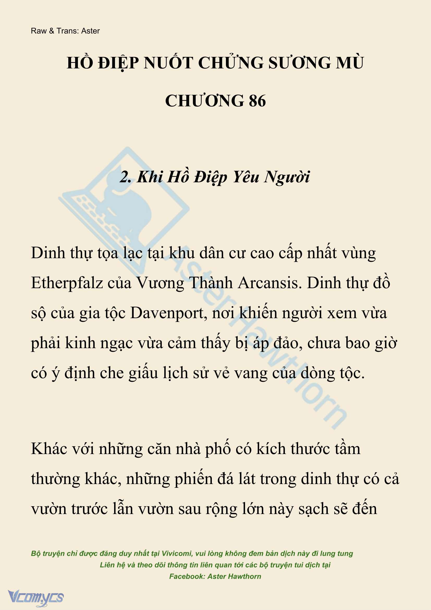 [NOVEL] Hồ Điệp Nuốt Chửng Sương Mù Chap 86 - Trang 2