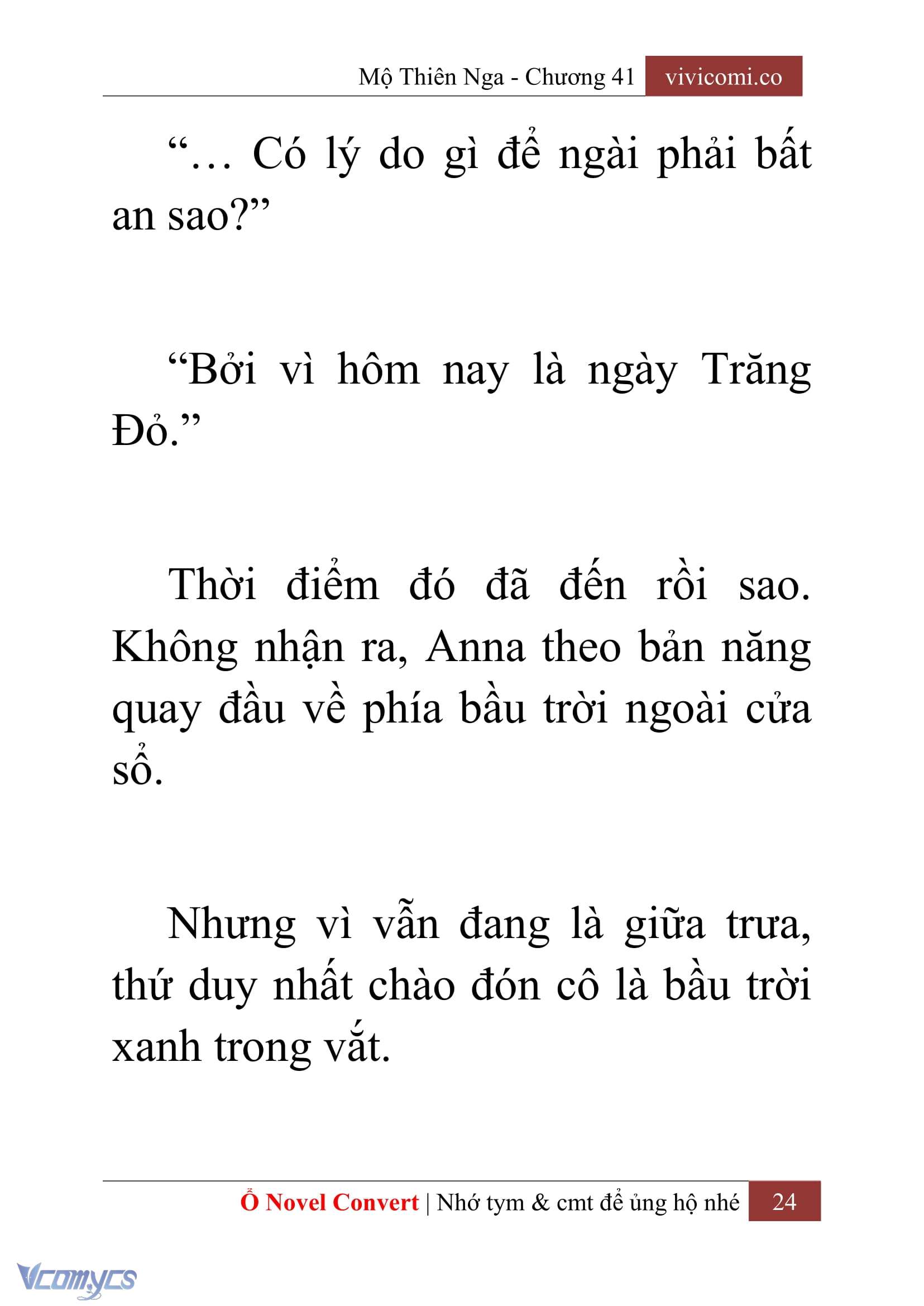 [Novel] Mộ Thiên Nga Chap 41 - Trang 2