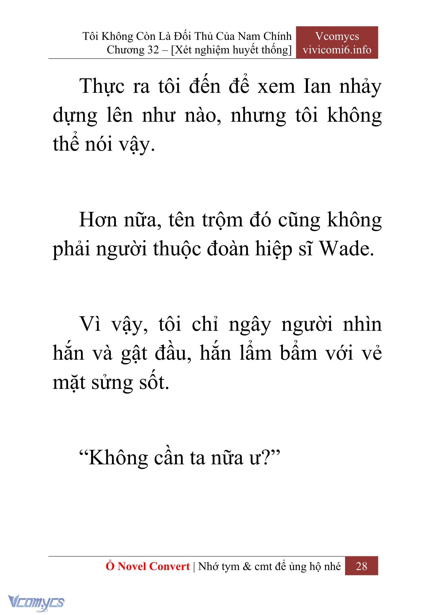 [Novel] Tôi Không Còn Là Đối Thủ Của Nam Chính Chap 32 - Trang 2