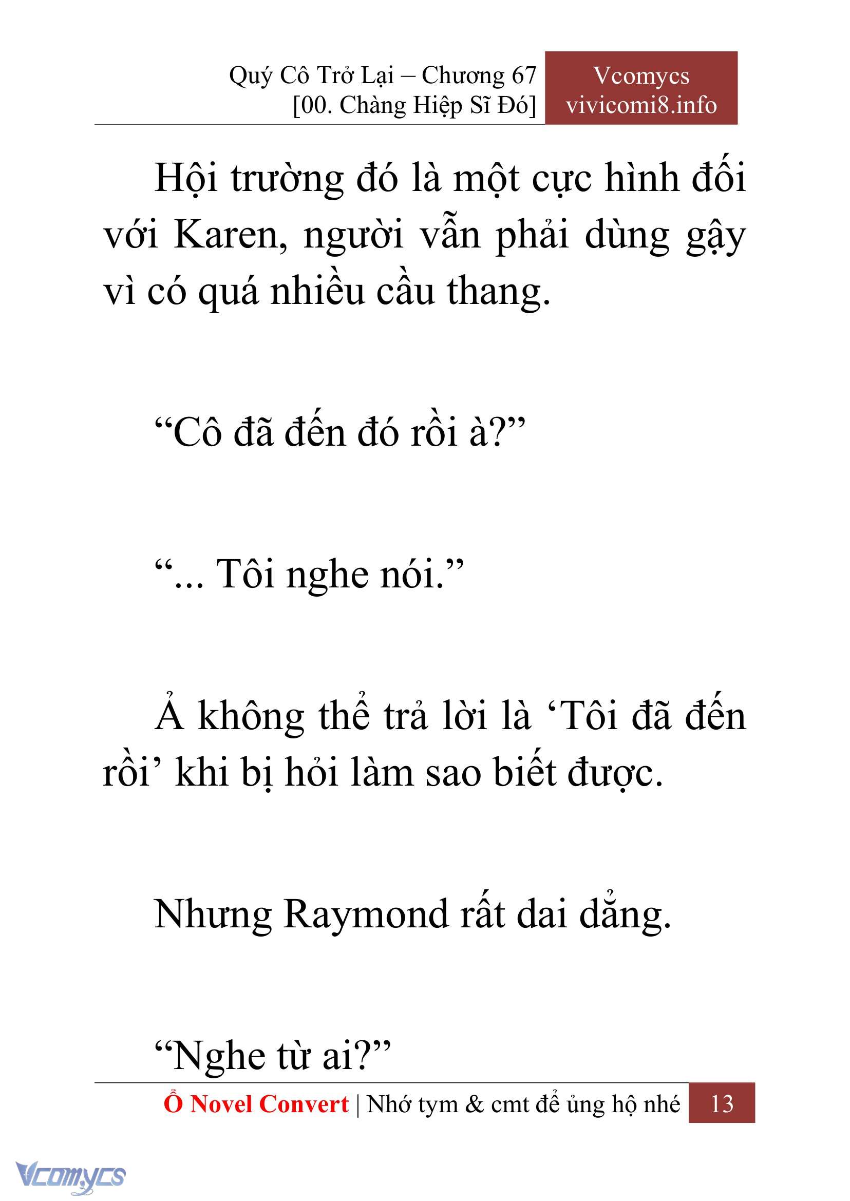 [Novel] Quý Cô Trở Lại Chap 67 - Trang 2