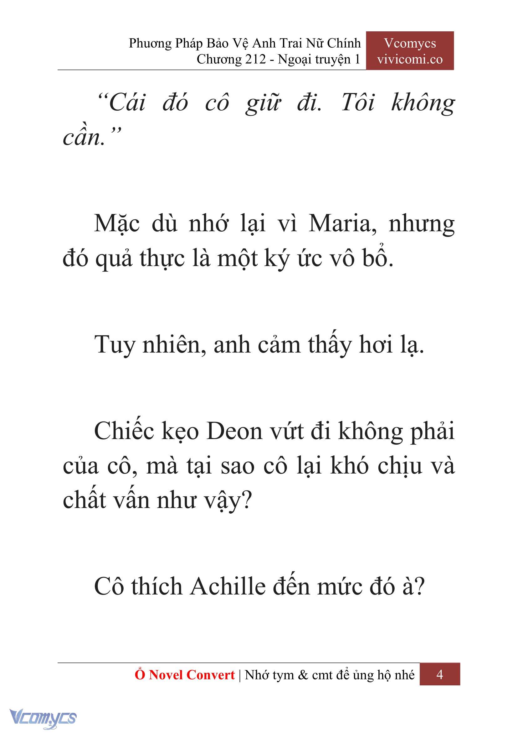 [Novel] Phương Pháp Bảo Vệ Anh Trai Nữ Chính Chap 212 - Trang 2