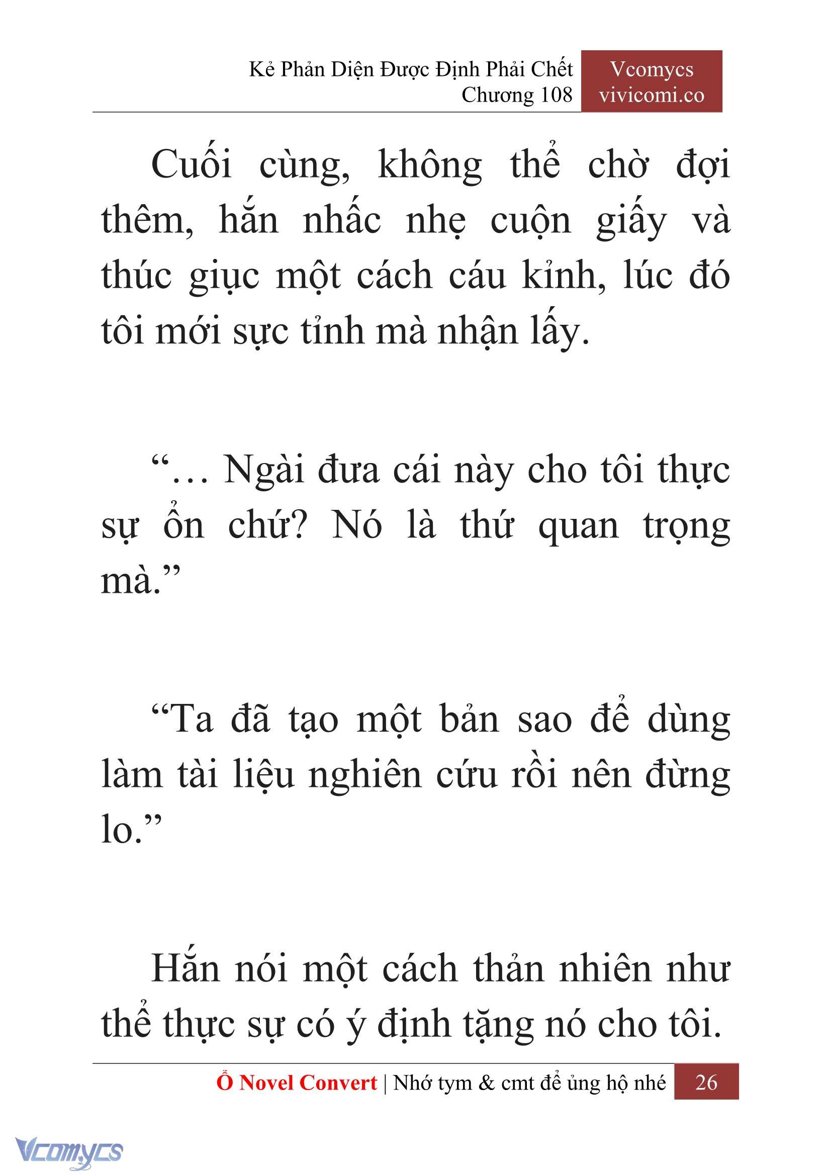 [Novel] Kẻ Phản Diện Được Định Phải Chết Chap 108 - Next Chap 109