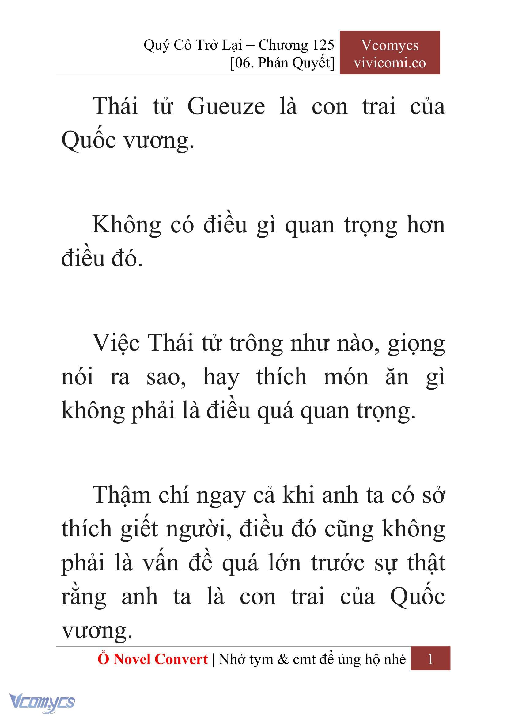 [Novel] Quý Cô Trở Lại Chap 125 - Trang 2