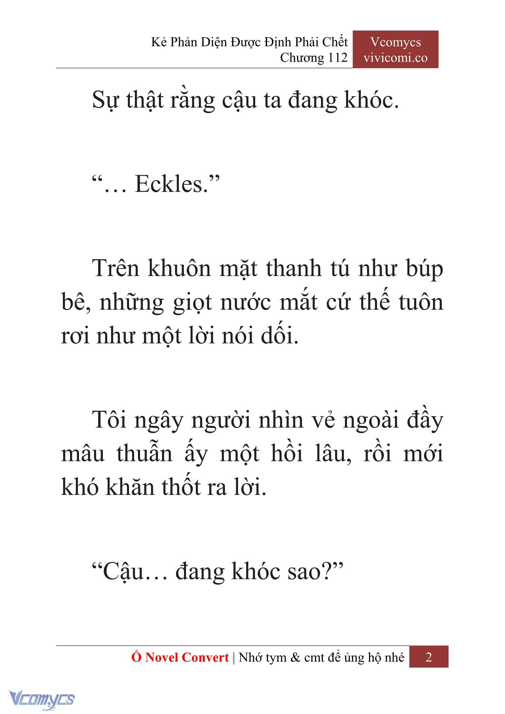[Novel] Kẻ Phản Diện Được Định Phải Chết Chap 112 - Trang 2