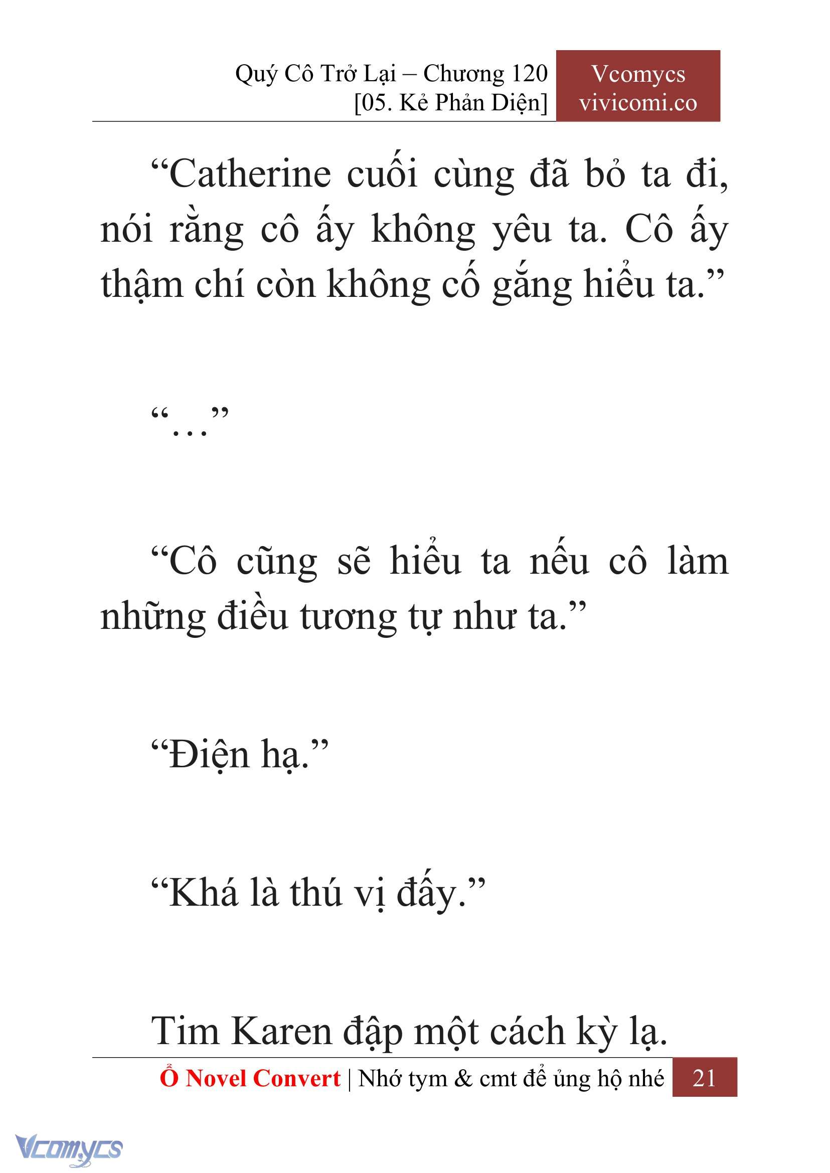 [Novel] Quý Cô Trở Lại Chap 120 - Trang 2