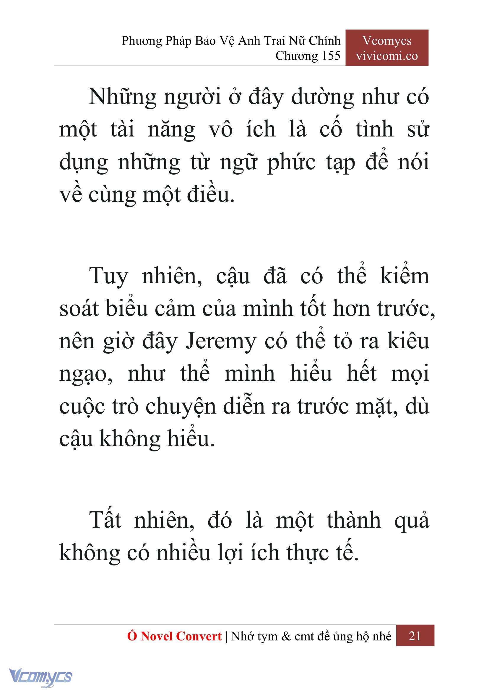 [Novel] Phương Pháp Bảo Vệ Anh Trai Nữ Chính Chap 155 - Trang 2