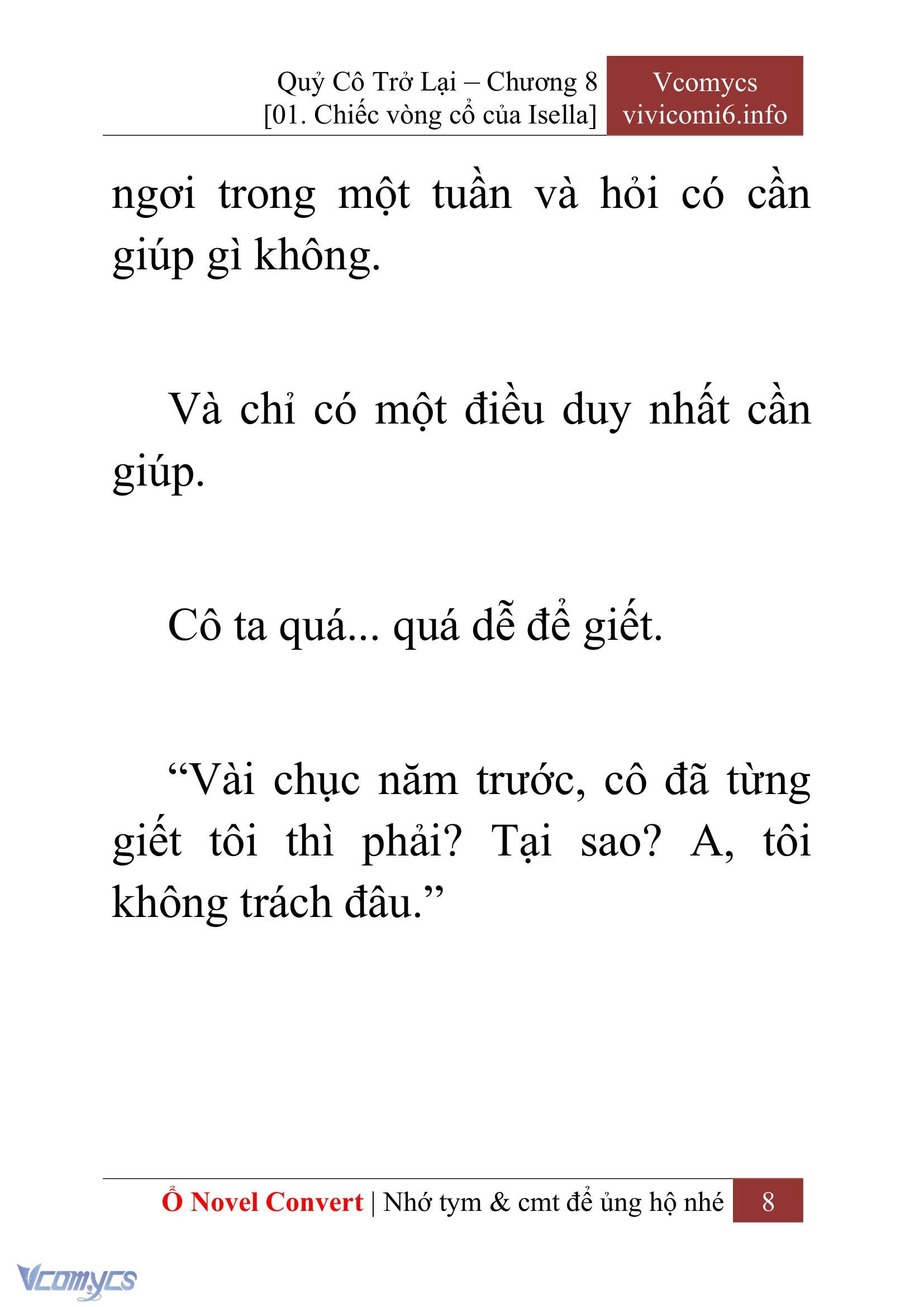 [Novel] Quý Cô Trở Lại Chap 8 - Trang 2