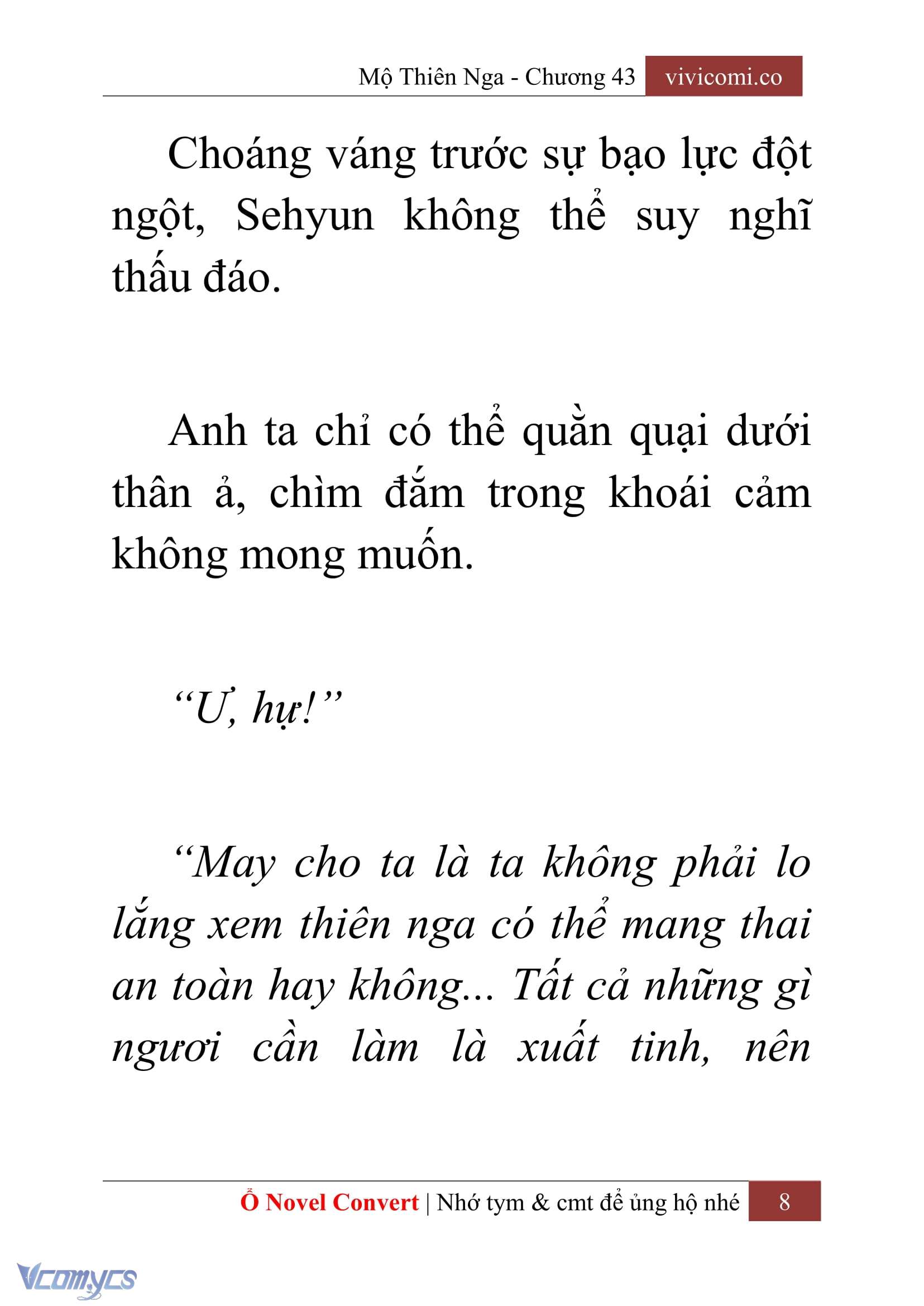 [Novel] Mộ Thiên Nga Chap 43 - Trang 2