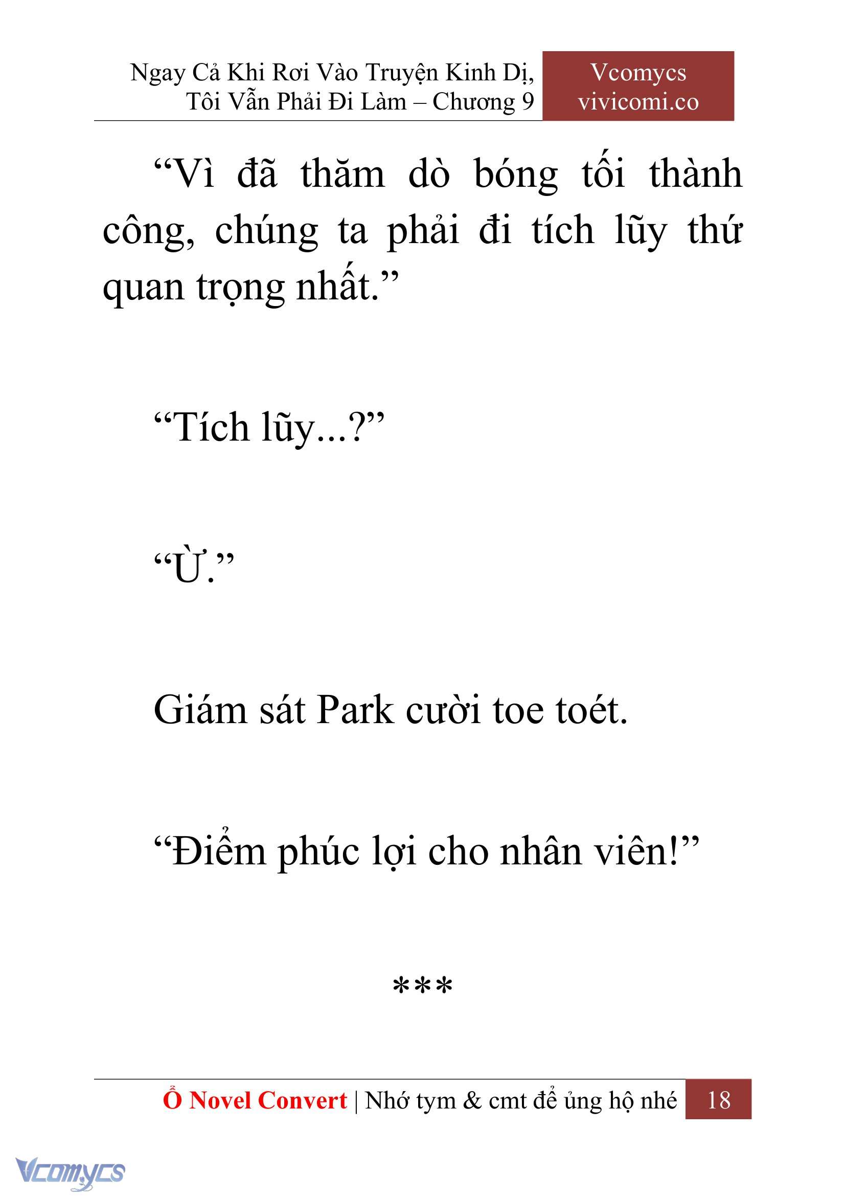[Novel] Ngay Cả Khi Rơi Vào Truyện Kinh Dị, Tôi Vẫn Phải Đi Làm Chap 9 - Trang 2