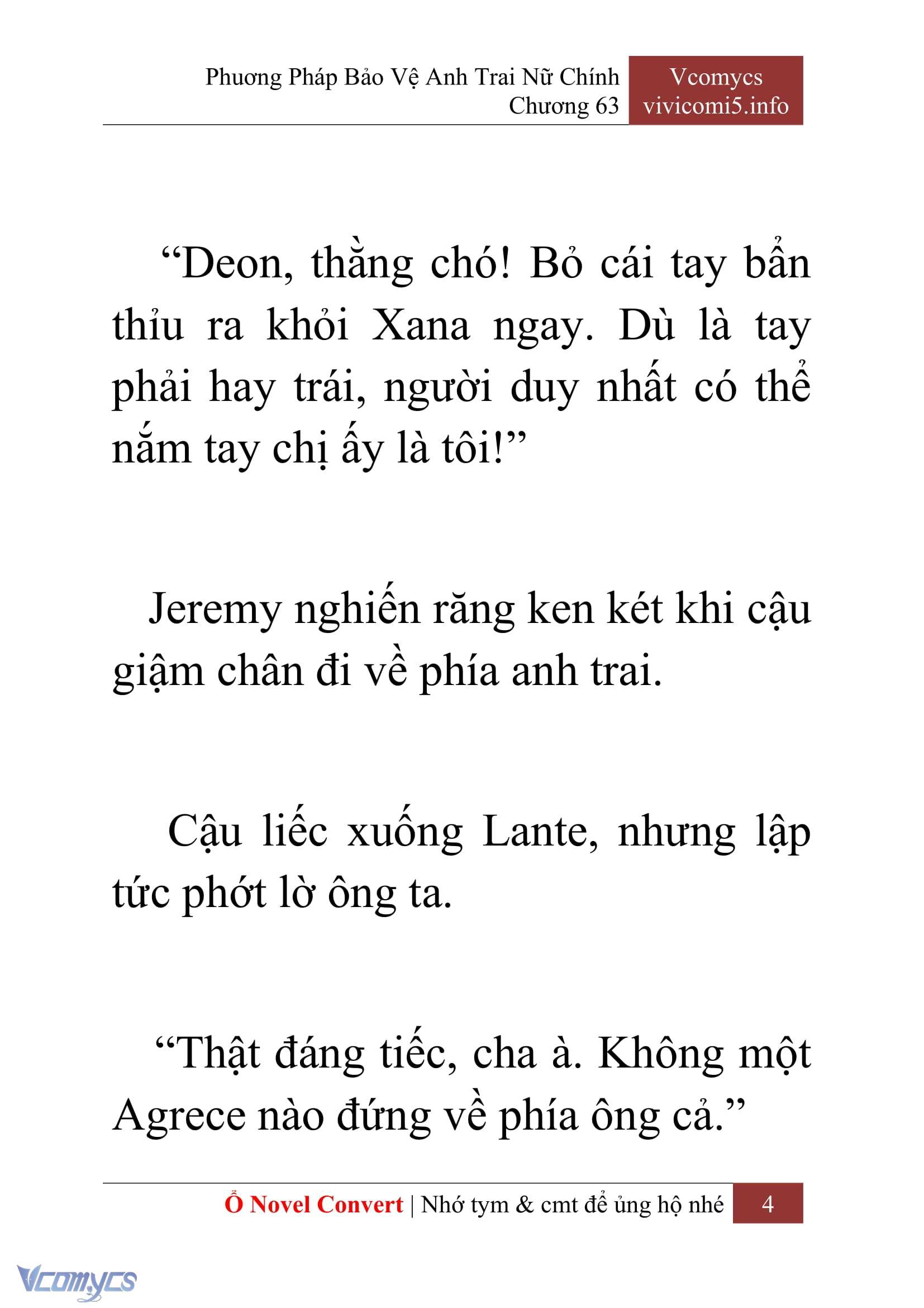 [Novel] Phương Pháp Bảo Vệ Anh Trai Nữ Chính Chap 63 - Next Chap 64