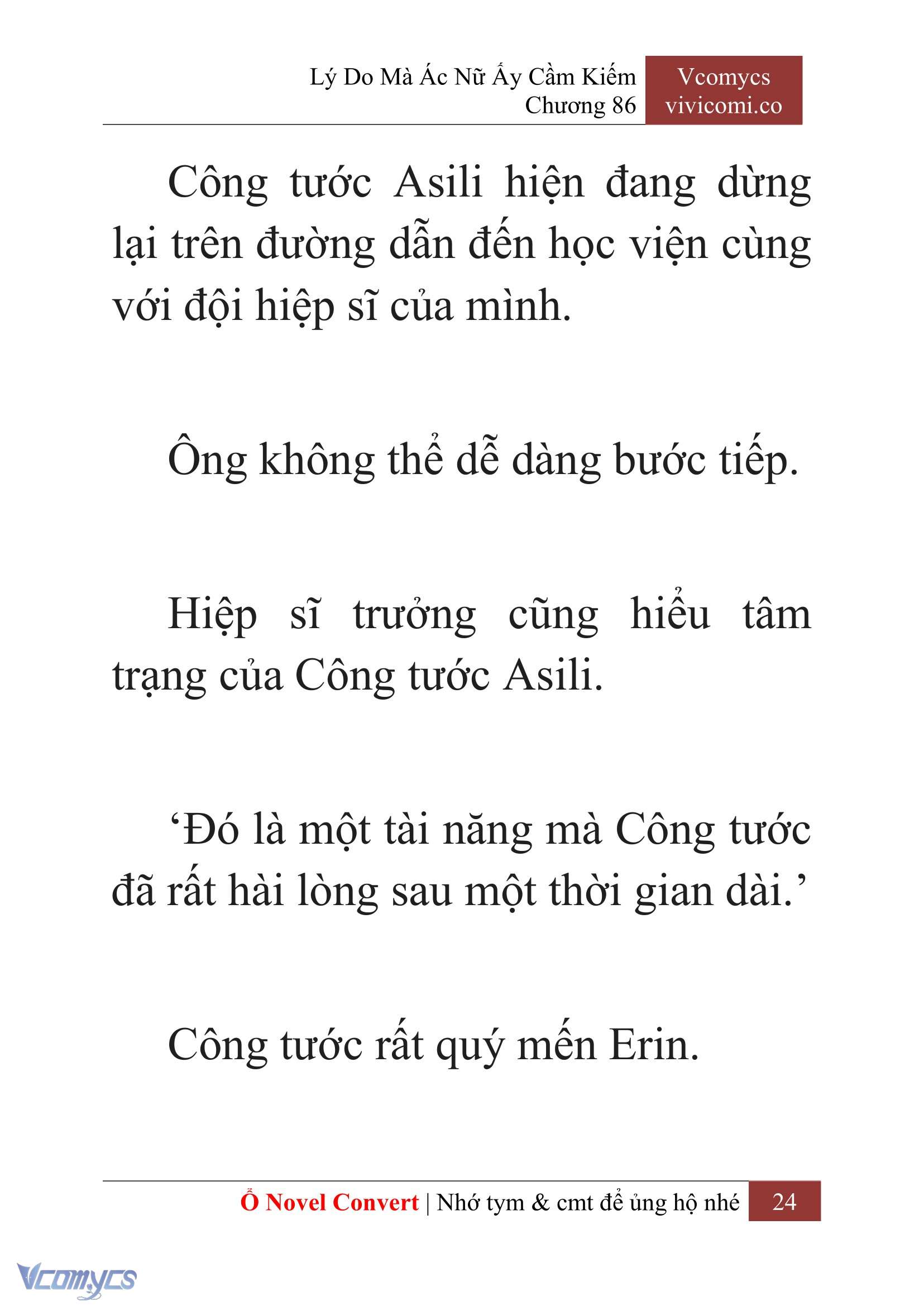 [Novel] Lý Do Mà Ác Nữ Ấy Cầm Kiếm Chap 86 - Next Chap 87