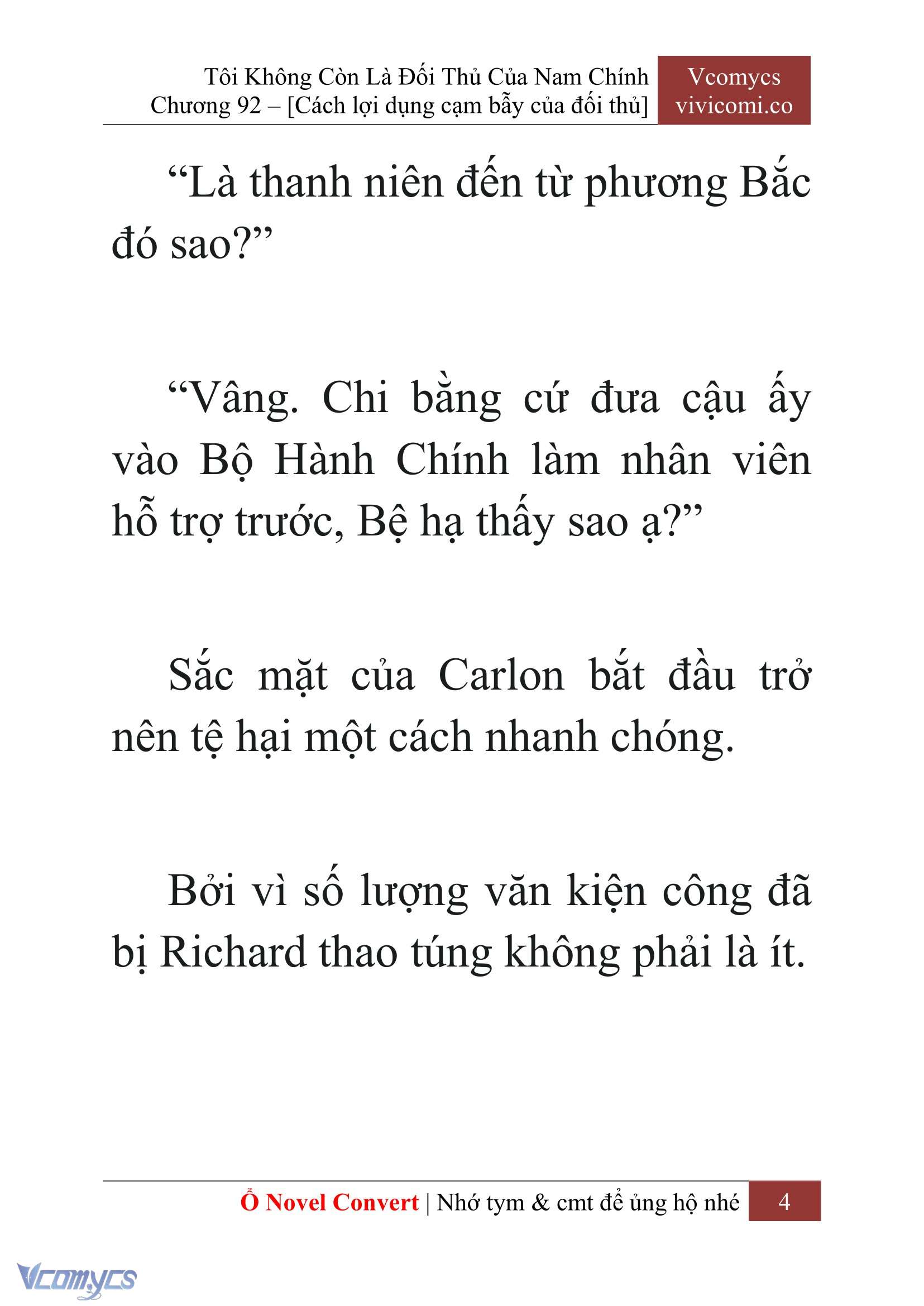 [Novel] Tôi Không Còn Là Đối Thủ Của Nam Chính Chap 92 - Trang 2