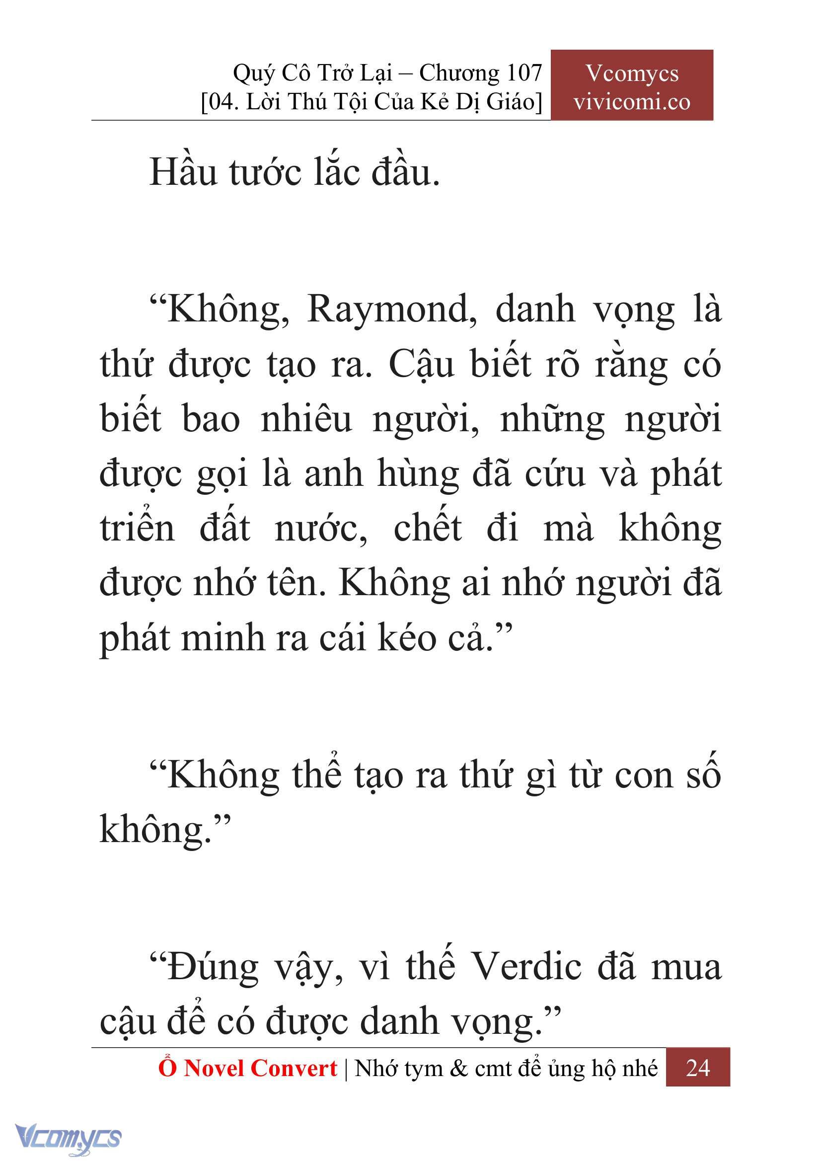 [Novel] Quý Cô Trở Lại Chap 107 - Trang 2