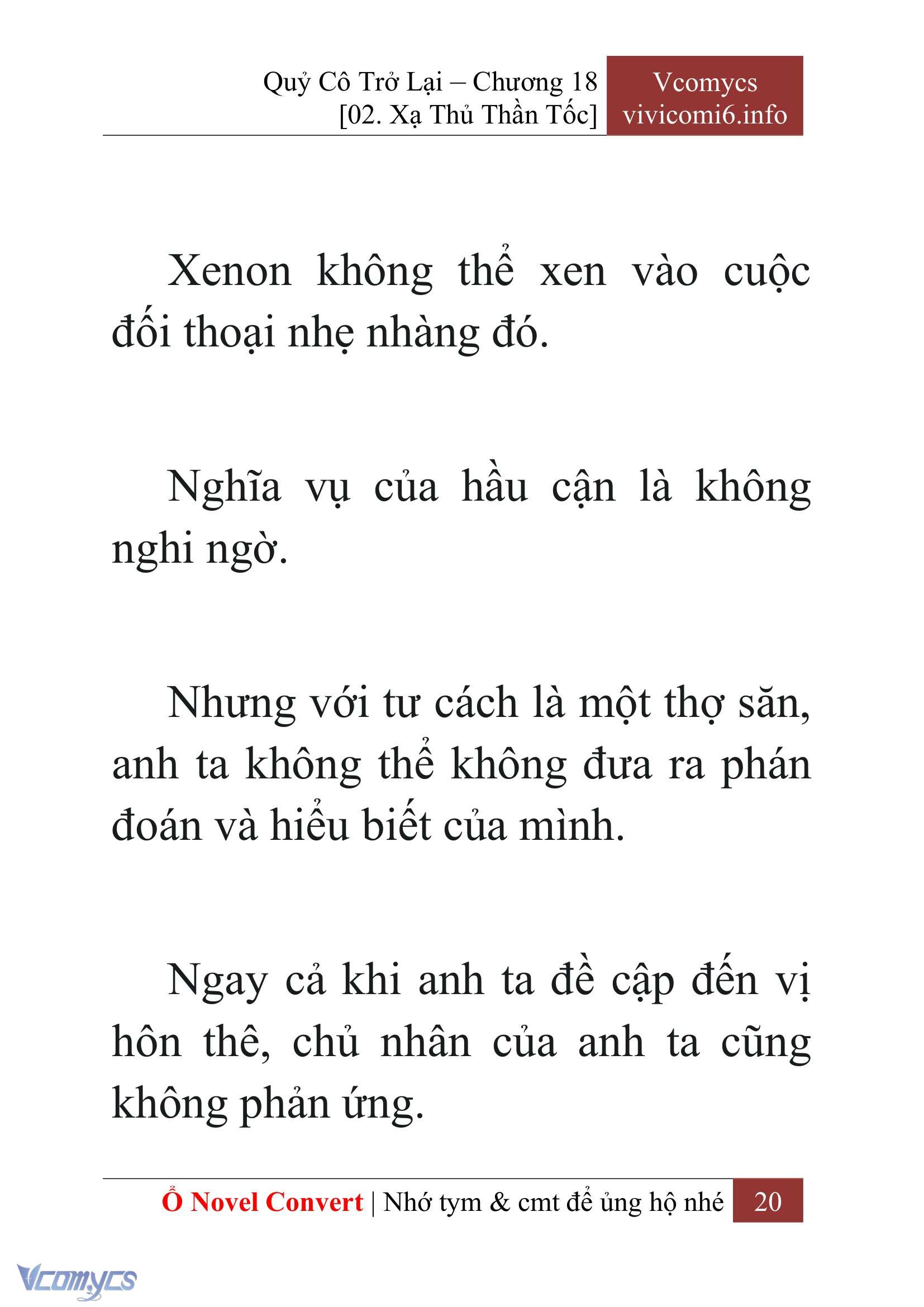 [Novel] Quý Cô Trở Lại Chap 18 - Next Chap 19