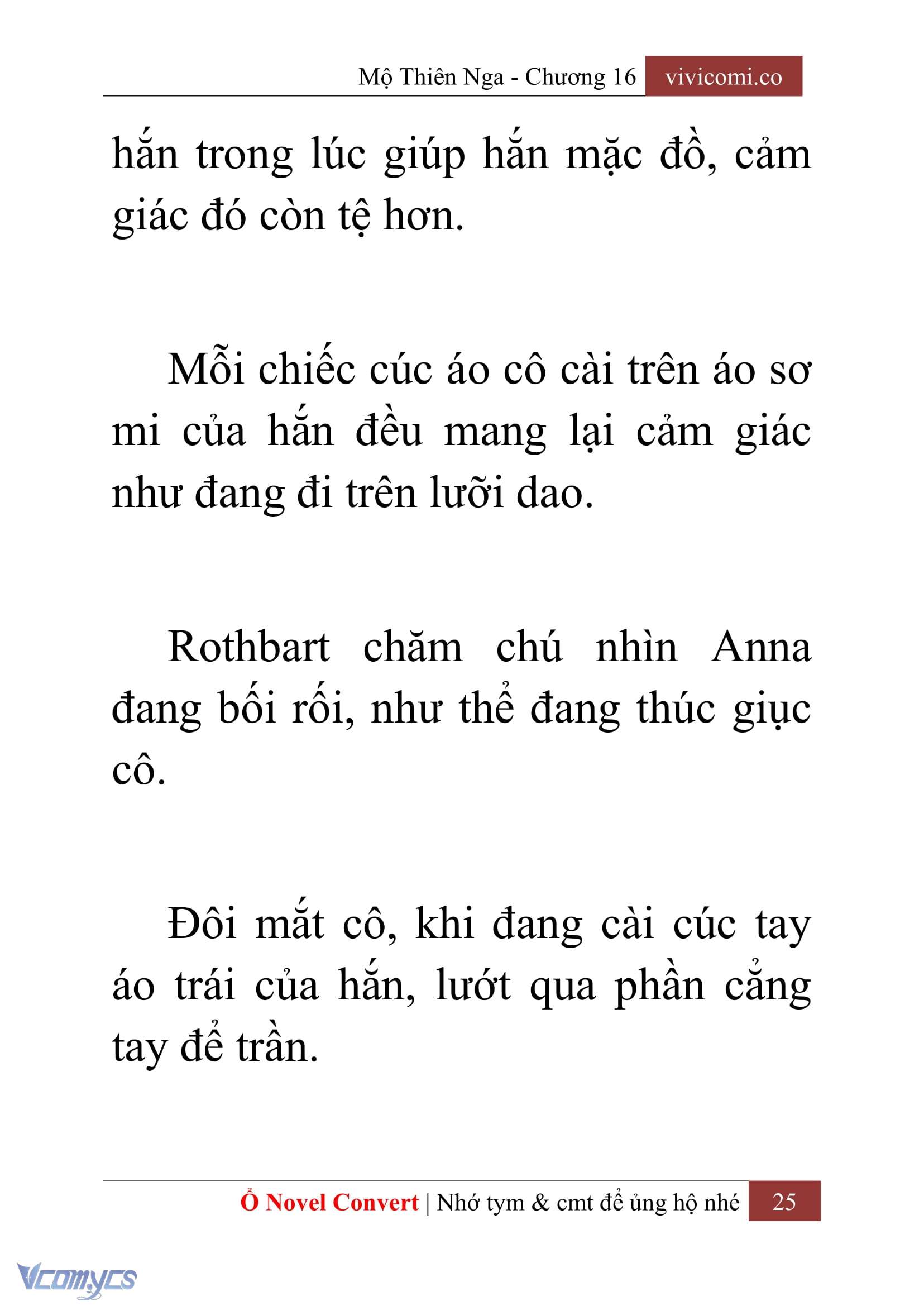 [Novel] Mộ Thiên Nga Chap 16 - Trang 2