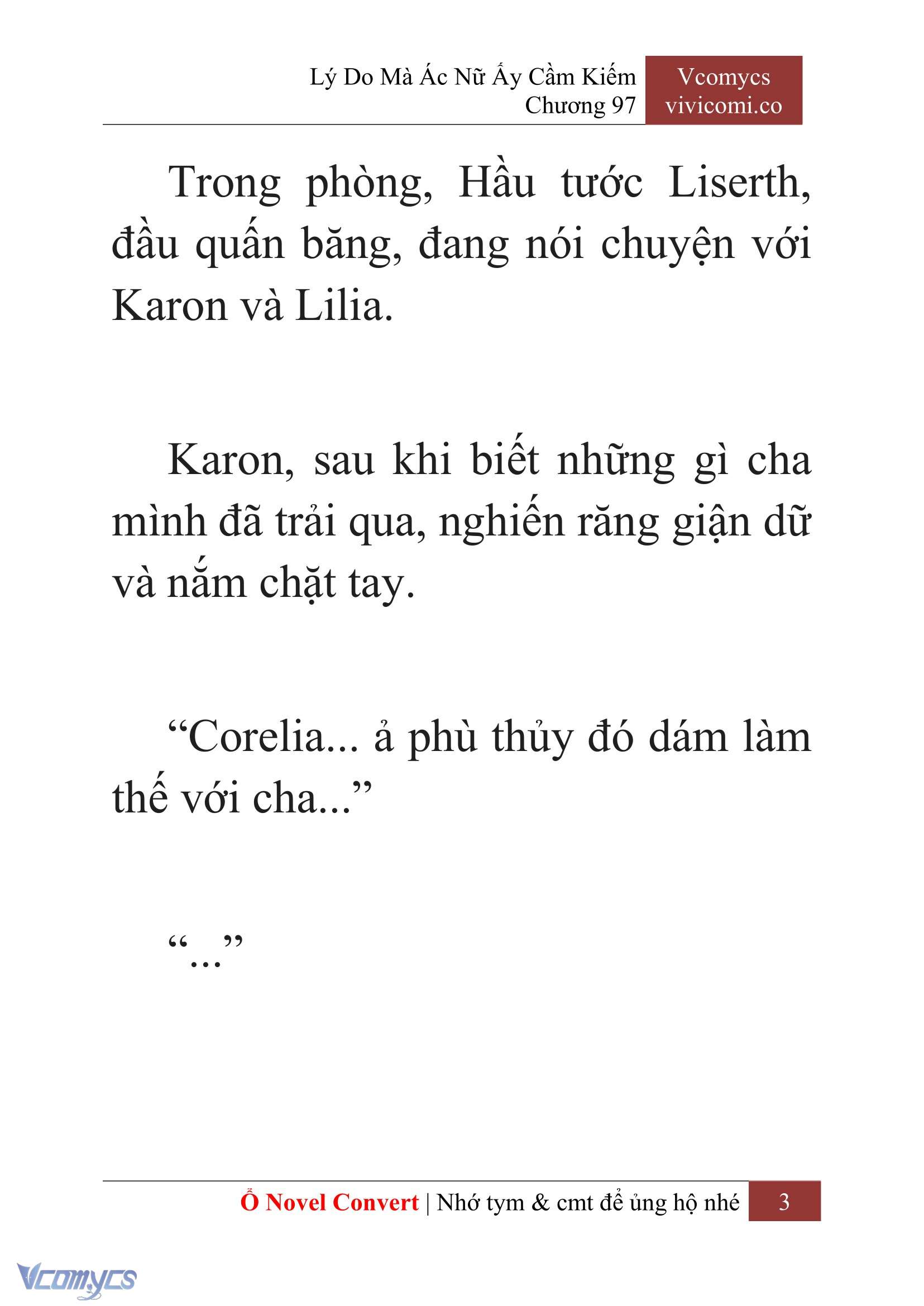 [Novel] Lý Do Mà Ác Nữ Ấy Cầm Kiếm Chap 97 - Next Chap 98